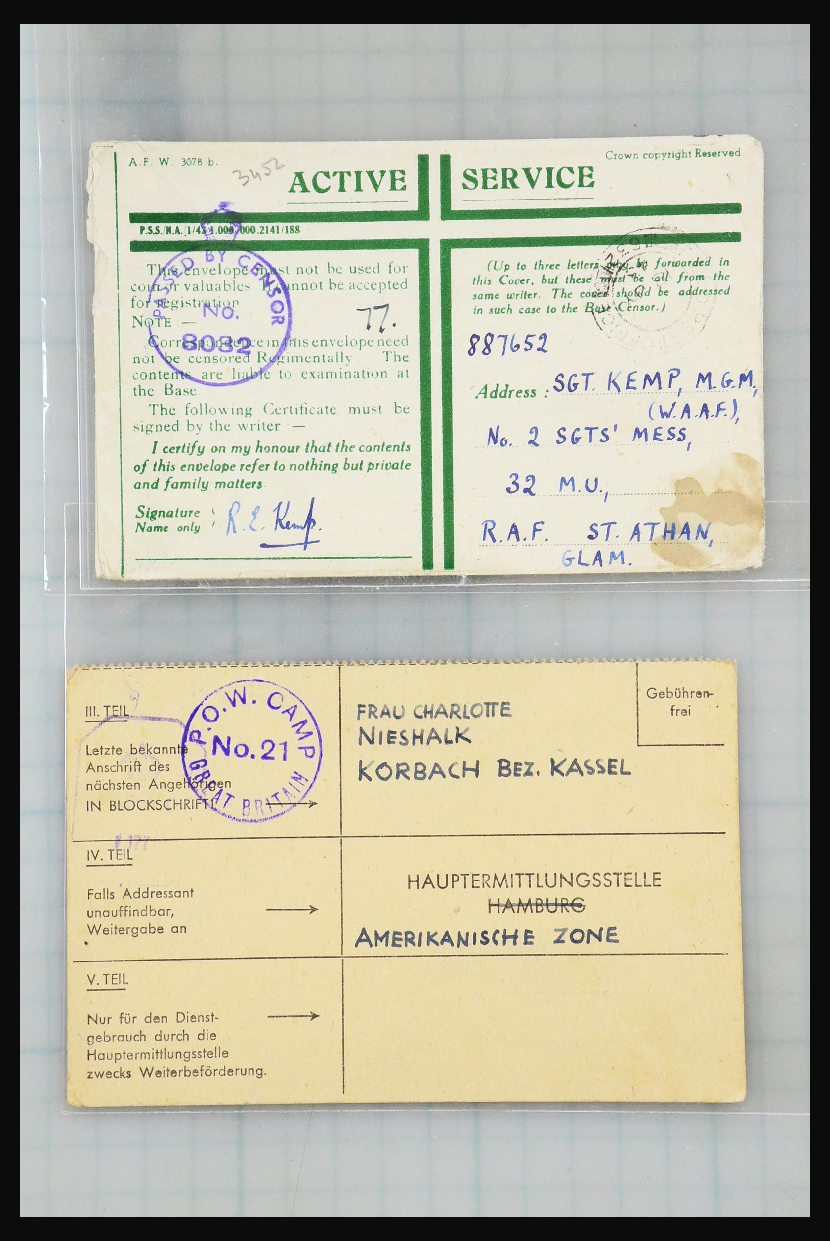 31357 063 - 31357 Wereld POW brieven 1942-1948.
