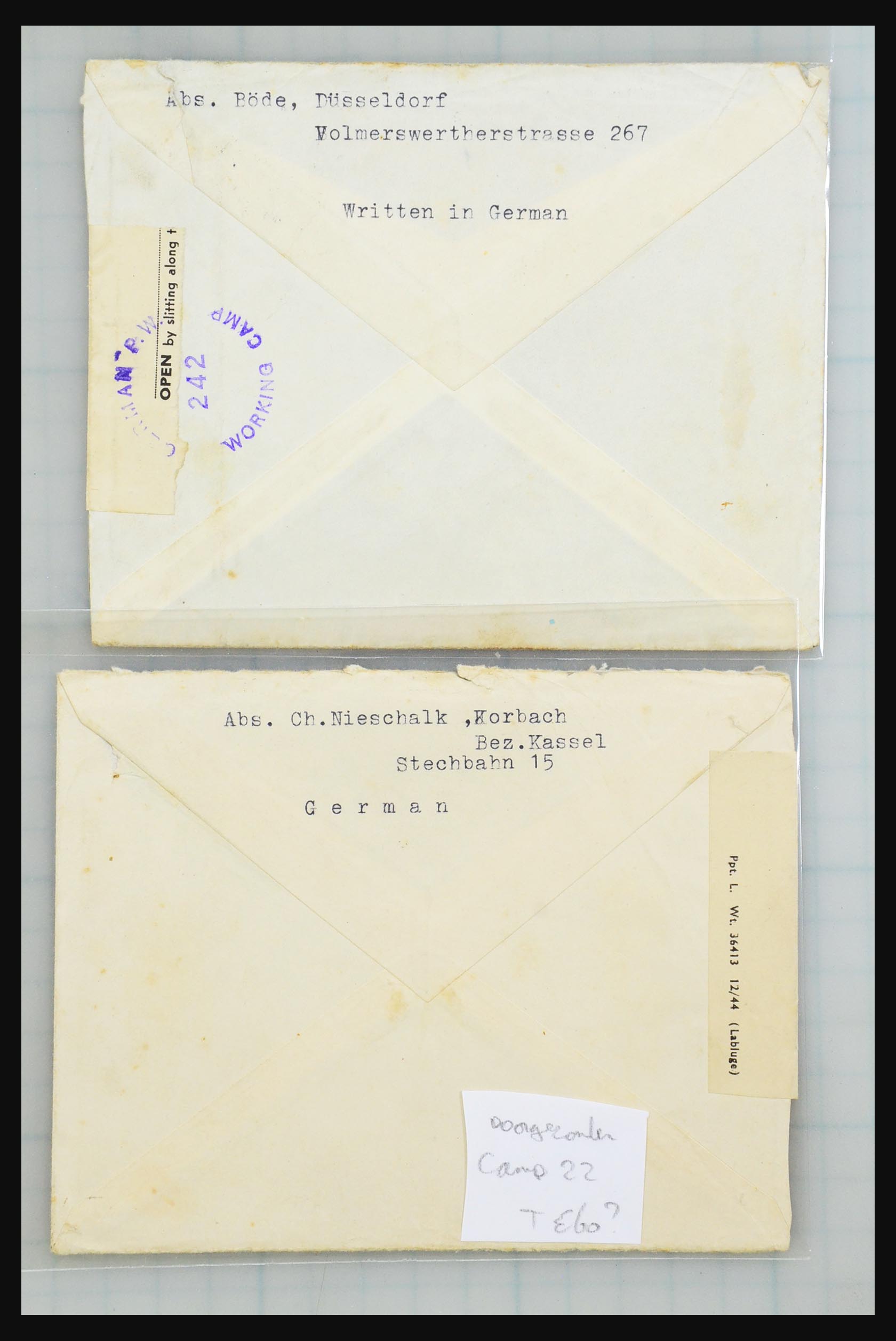 31357 072 - 31357 Wereld POW brieven 1942-1948.