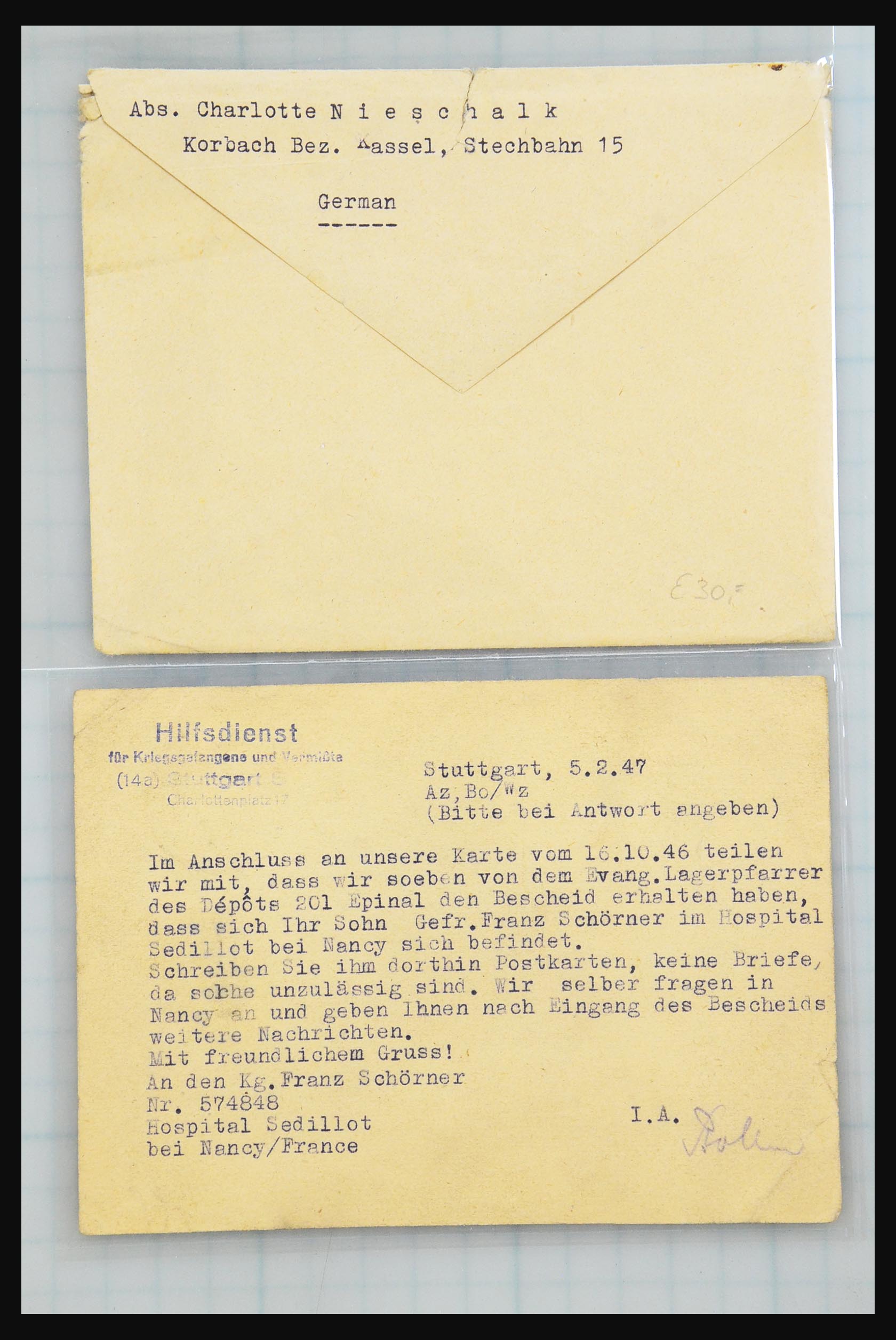 31357 074 - 31357 Wereld POW brieven 1942-1948.