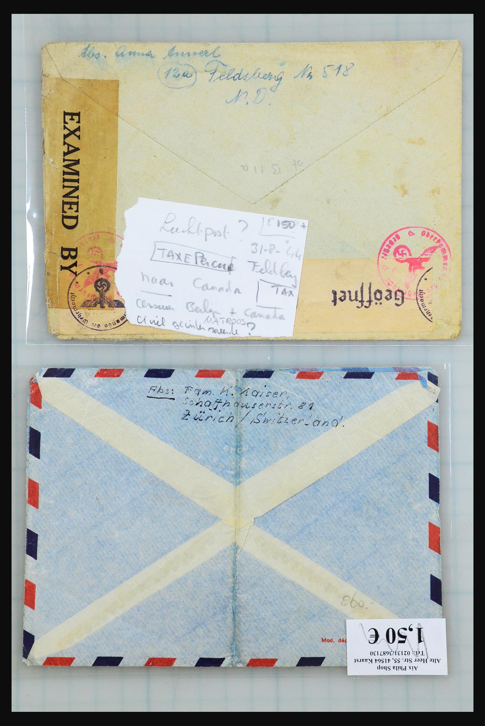 31357 080 - 31357 Wereld POW brieven 1942-1948.