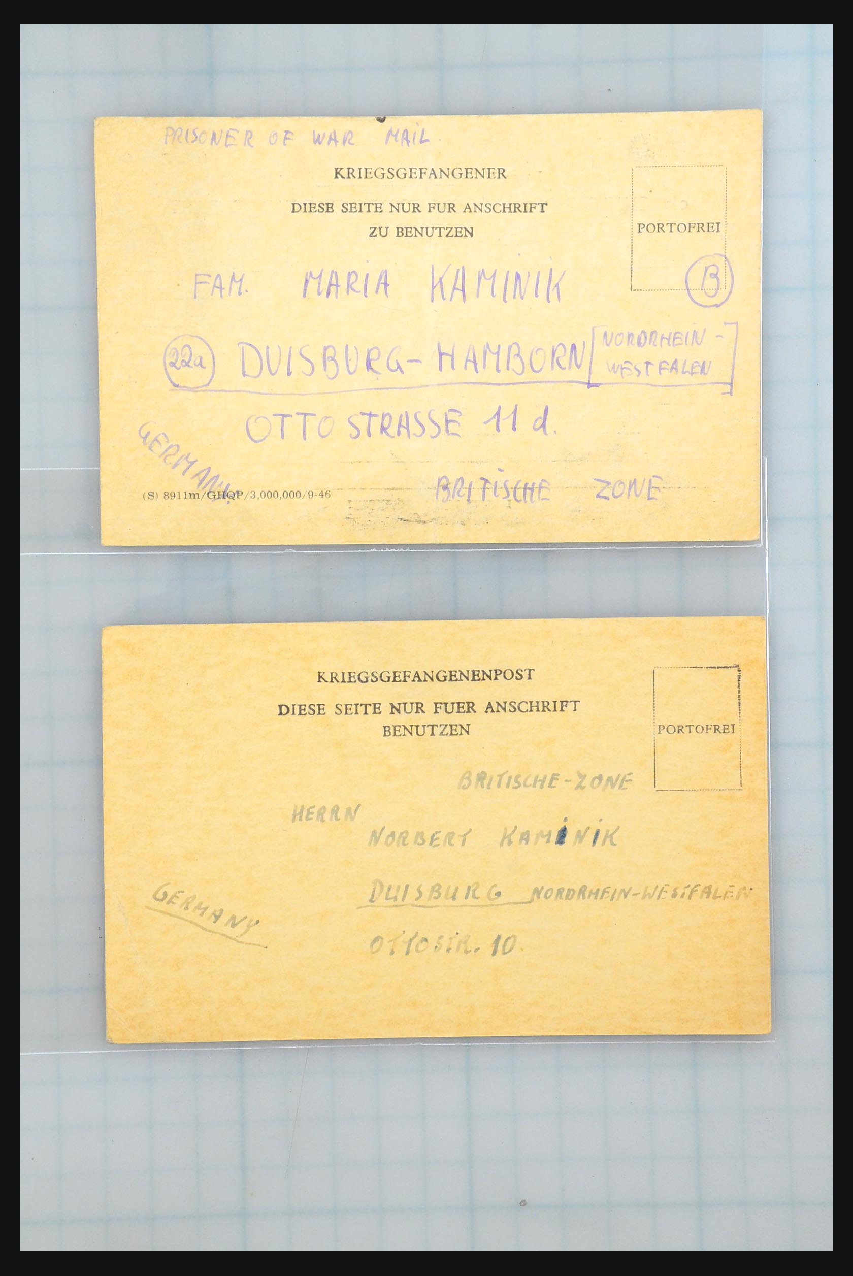 31357 122 - 31357 Wereld POW brieven 1942-1948.