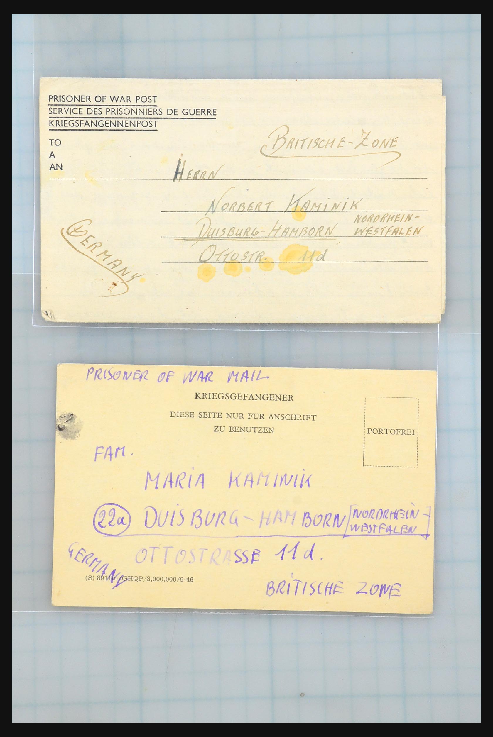 31357 123 - 31357 Wereld POW brieven 1942-1948.