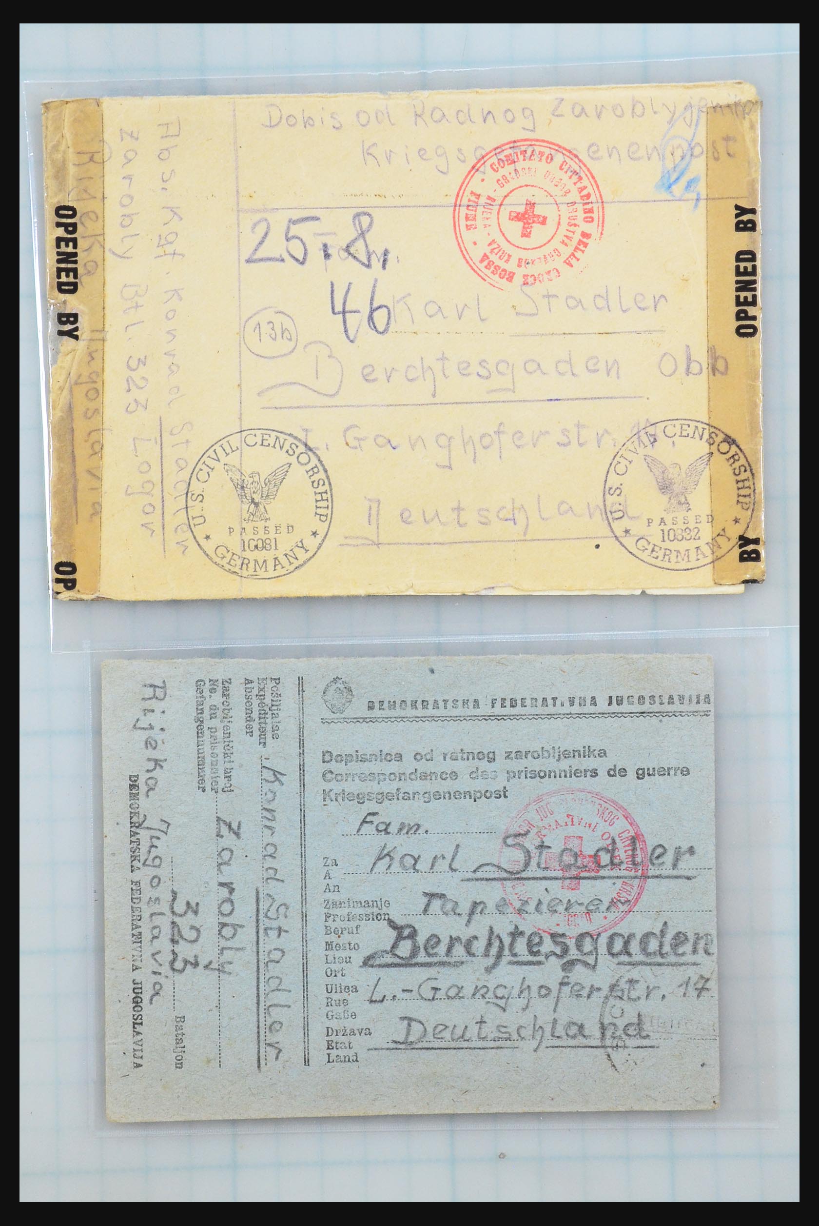 31357 125 - 31357 Wereld POW brieven 1942-1948.