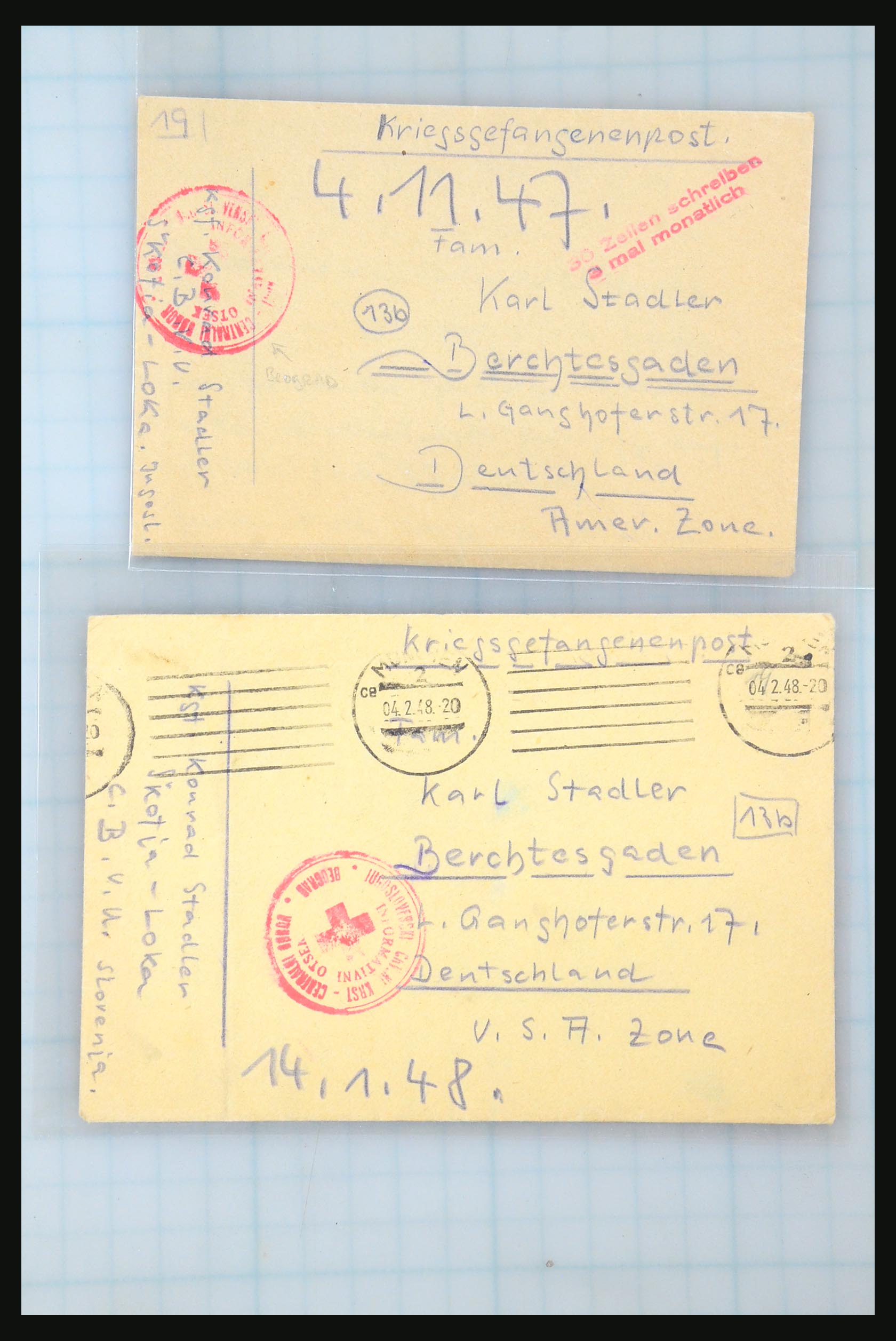 31357 130 - 31357 Wereld POW brieven 1942-1948.