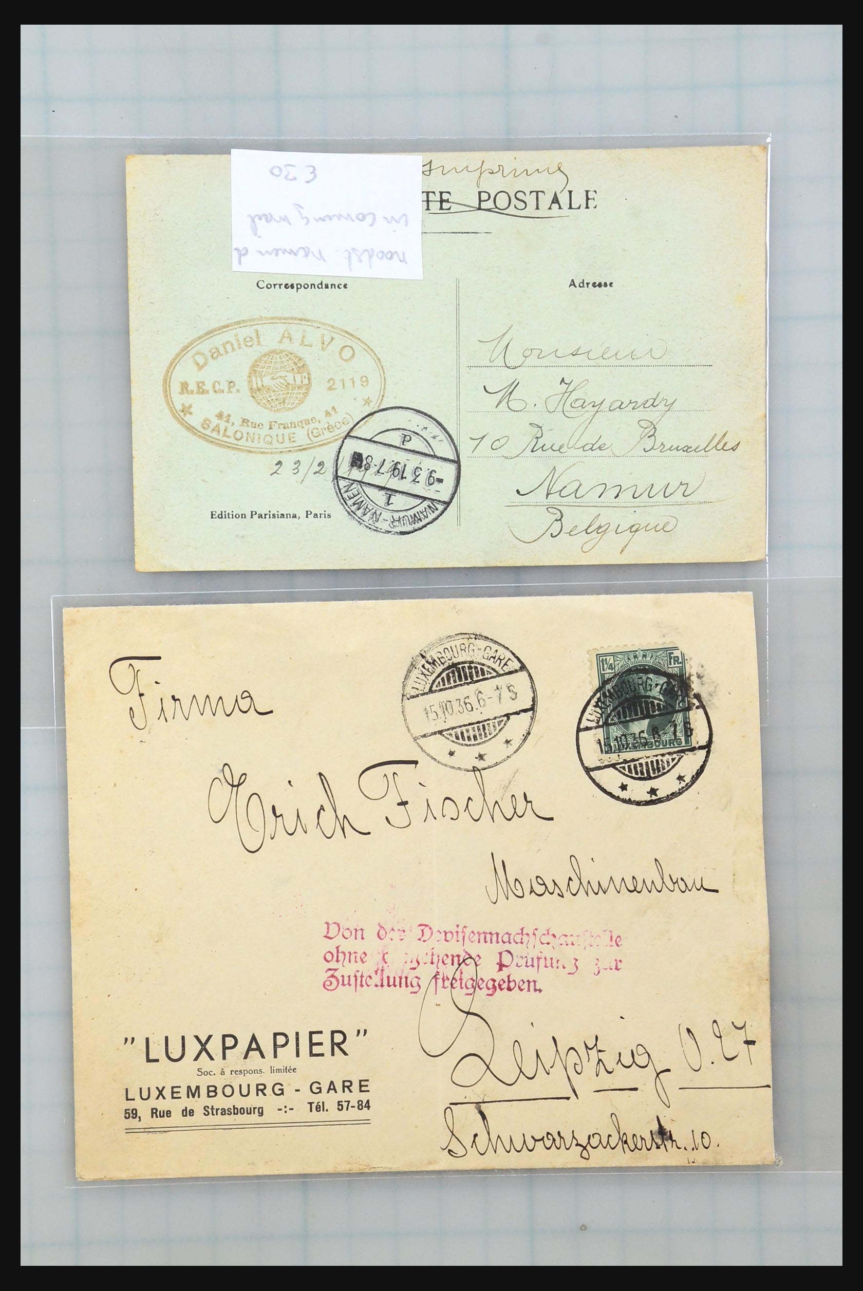 31358 041 - 31358 Portugal/Luxemburg/Griekenland brieven 1880-1960.
