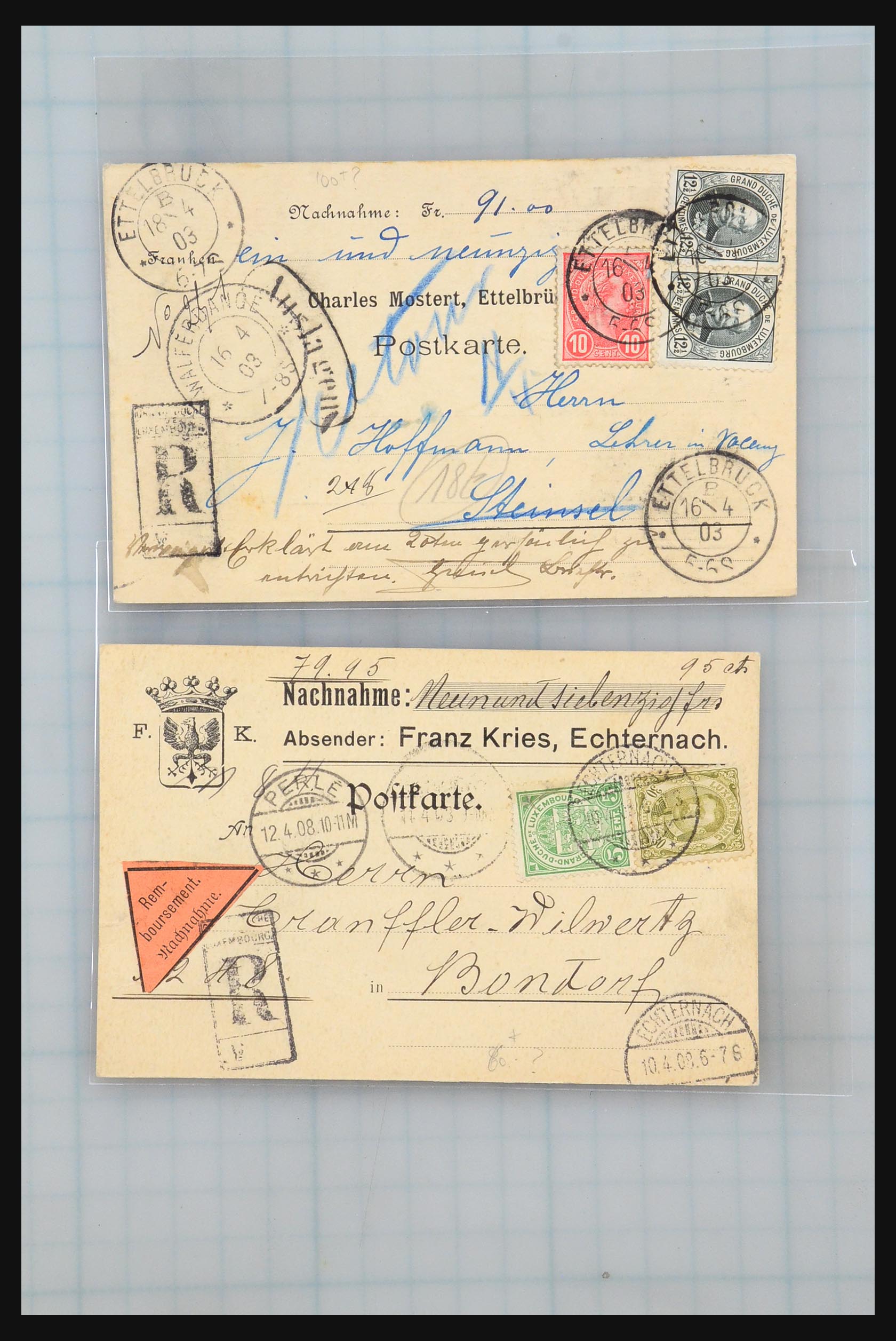 31358 046 - 31358 Portugal/Luxemburg/Griekenland brieven 1880-1960.