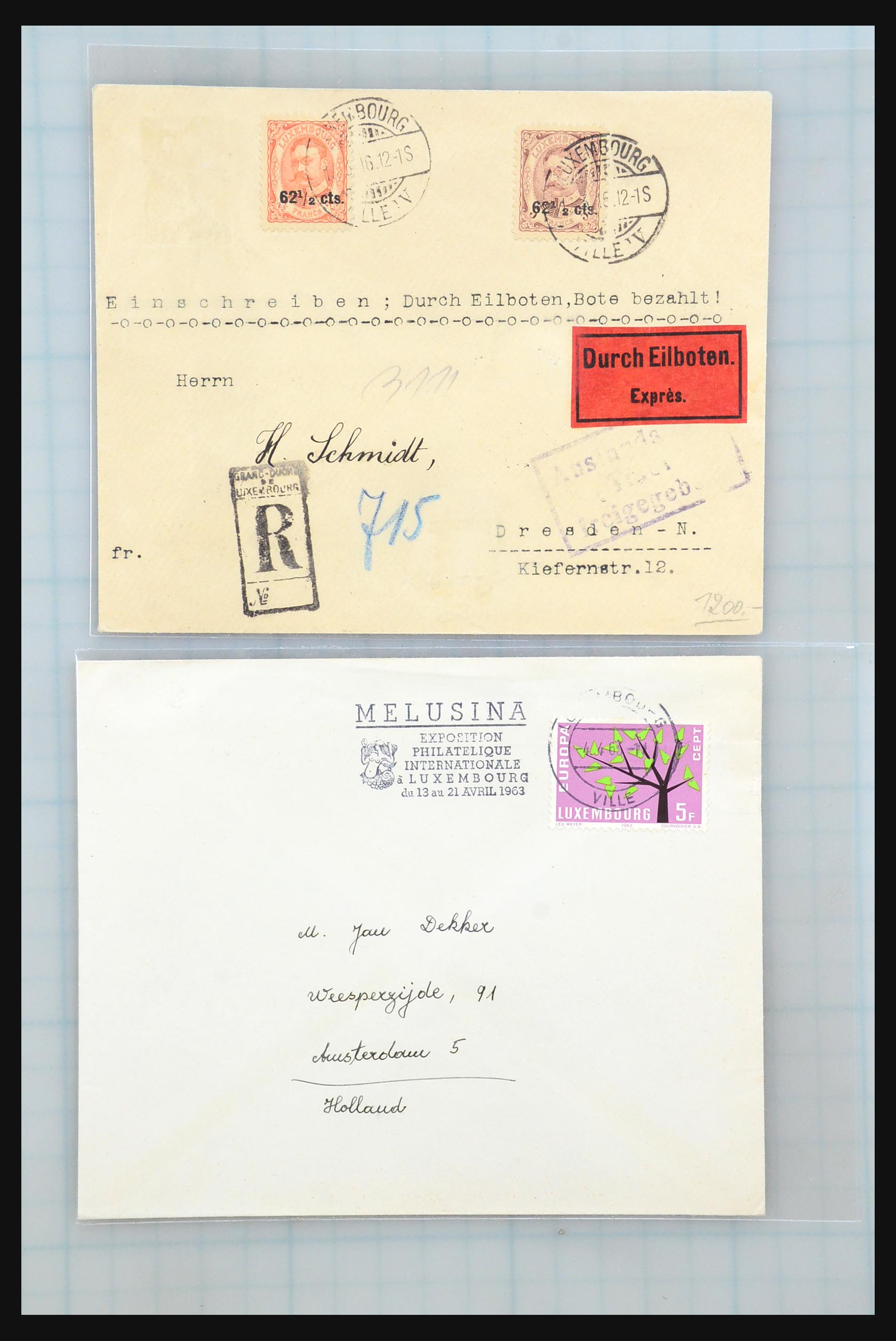 31358 073 - 31358 Portugal/Luxemburg/Griekenland brieven 1880-1960.