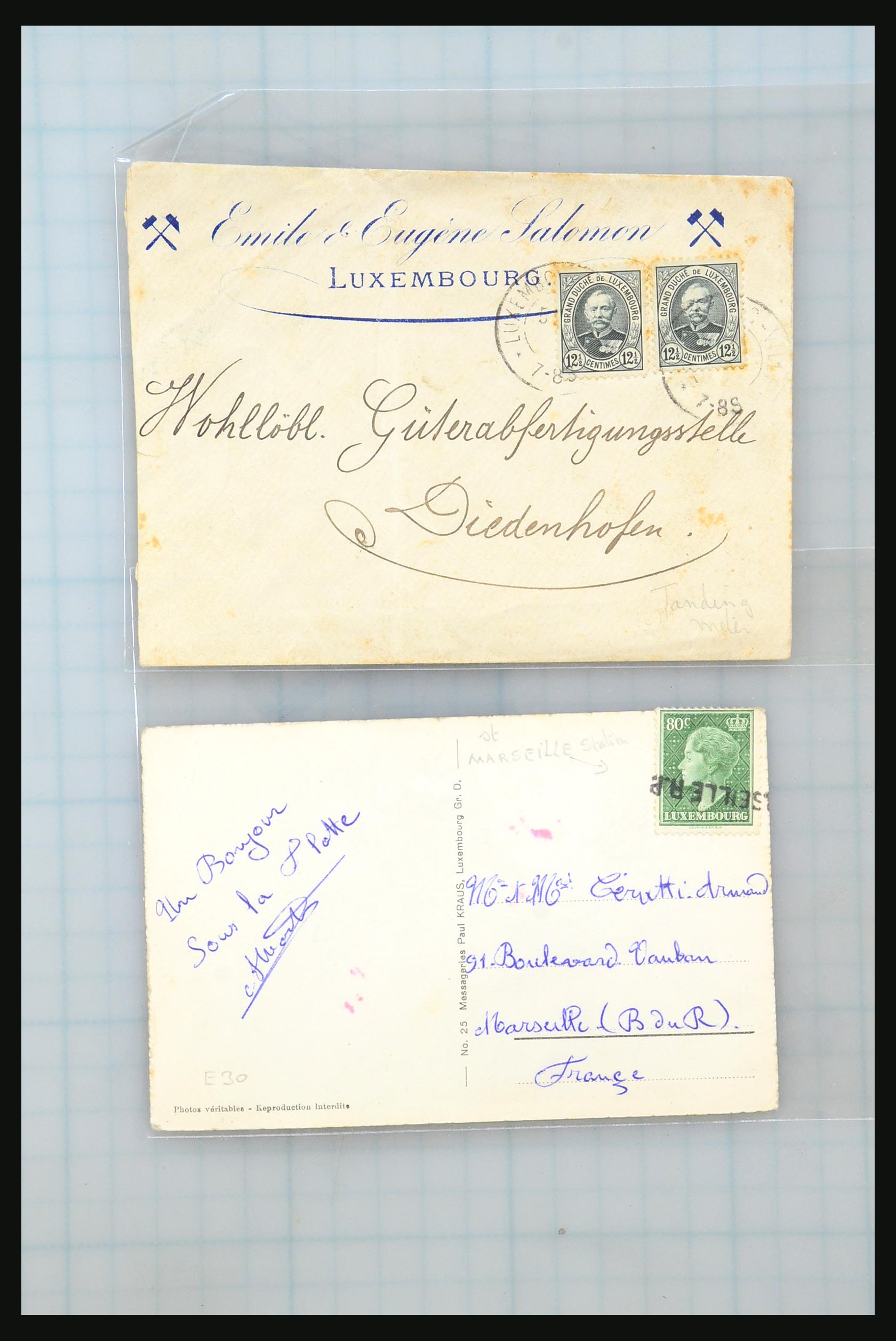 31358 087 - 31358 Portugal/Luxemburg/Greece covers 1880-1960.