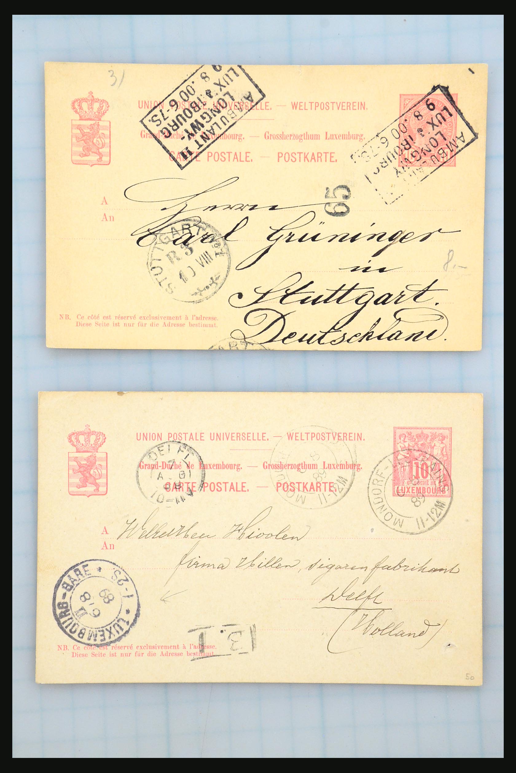 31358 096 - 31358 Portugal/Luxemburg/Greece covers 1880-1960.