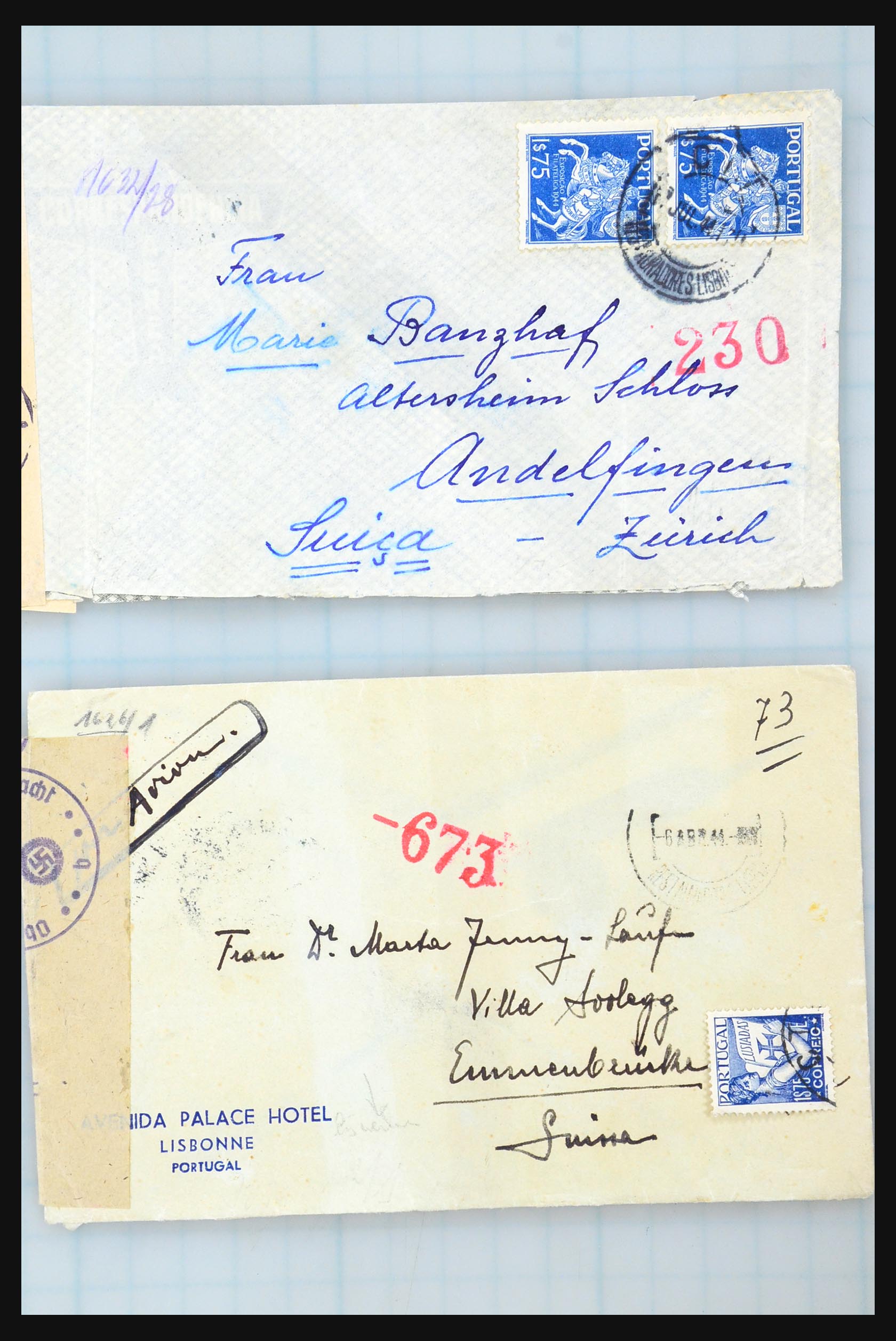 31358 250 - 31358 Portugal/Luxemburg/Greece covers 1880-1960.
