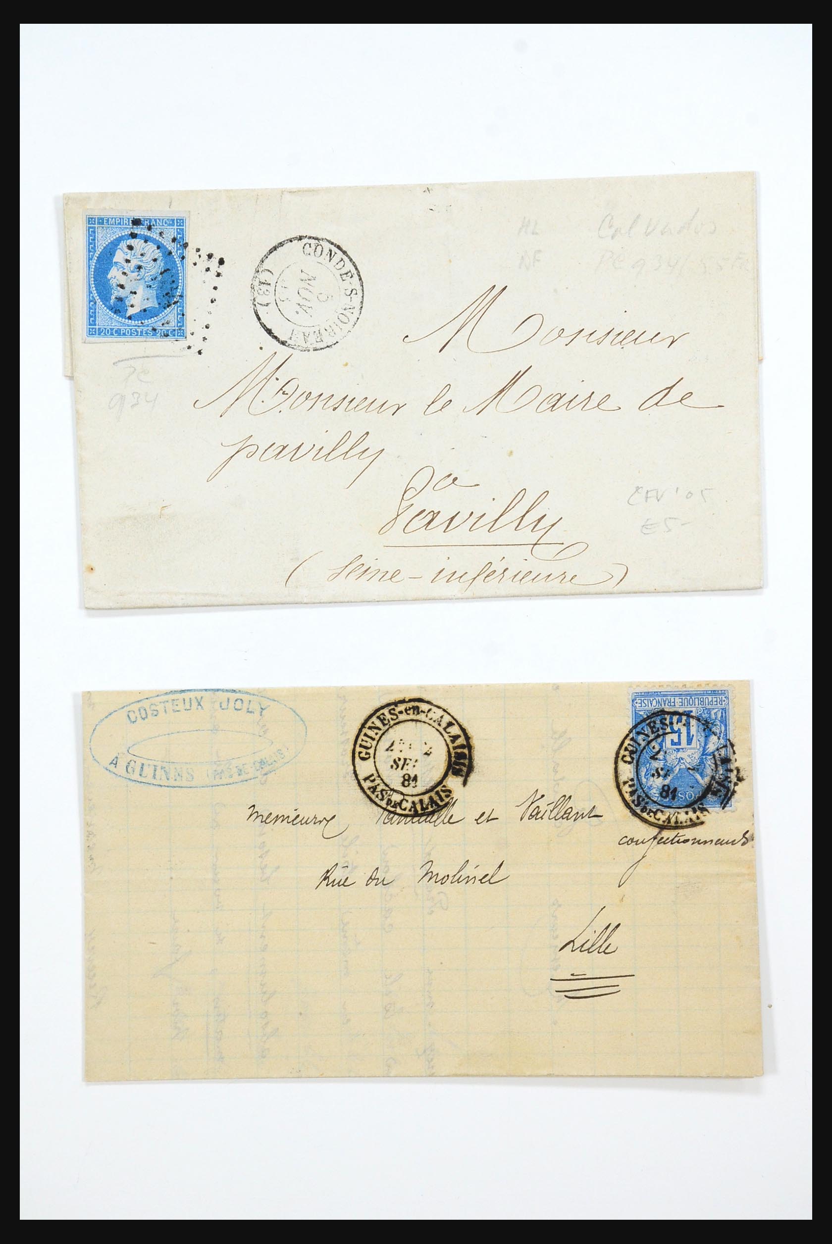 31359 0020 - 31359 Frankrijk en koloniën brieven 1770-1960.