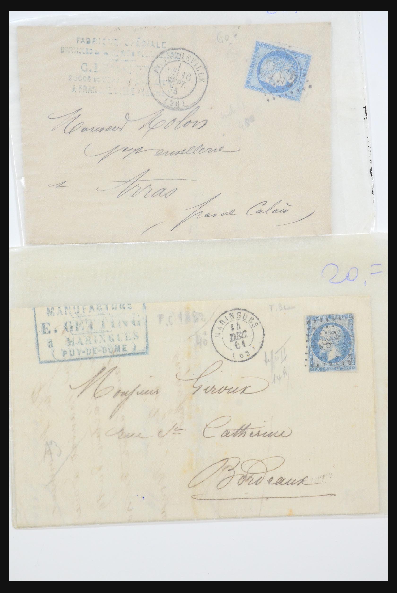 31359 0034 - 31359 Frankrijk en koloniën brieven 1770-1960.