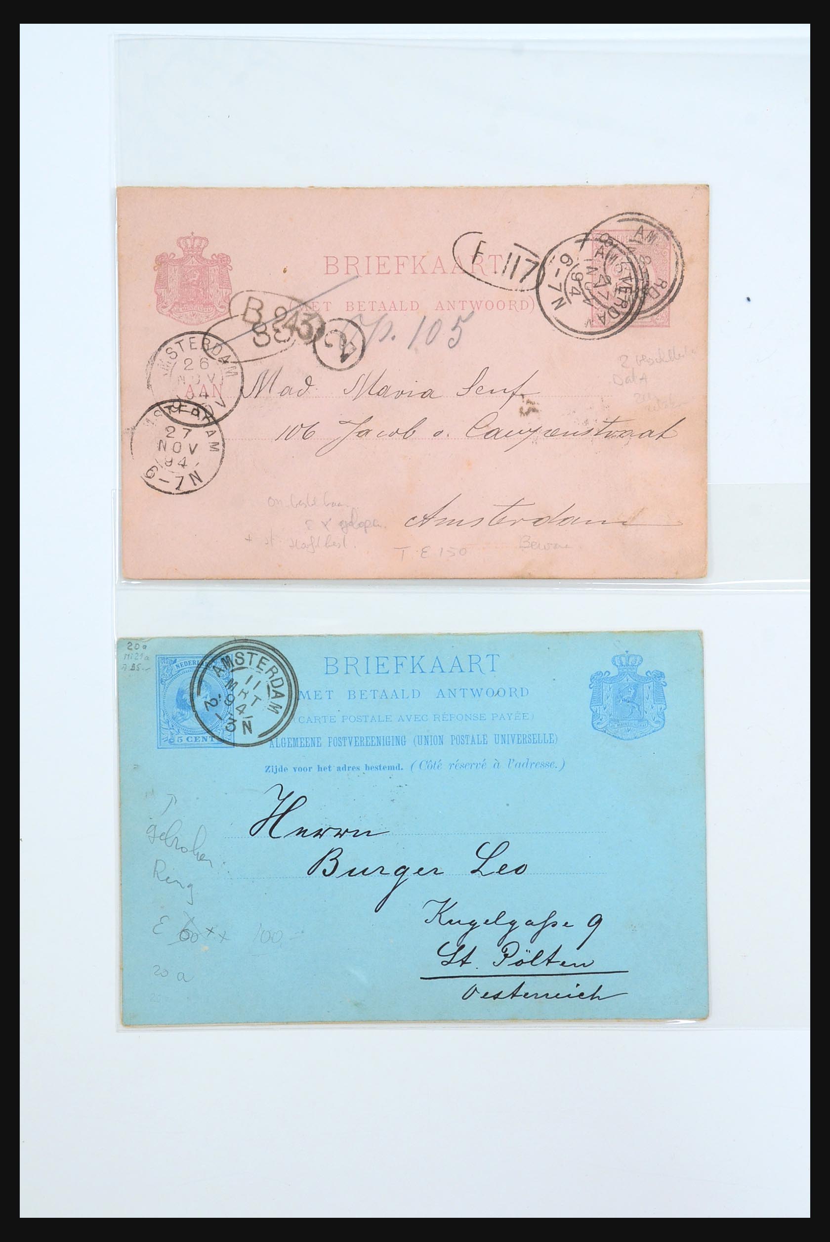 31360 0024 - 31360 Netherlands covers 1852-1960.