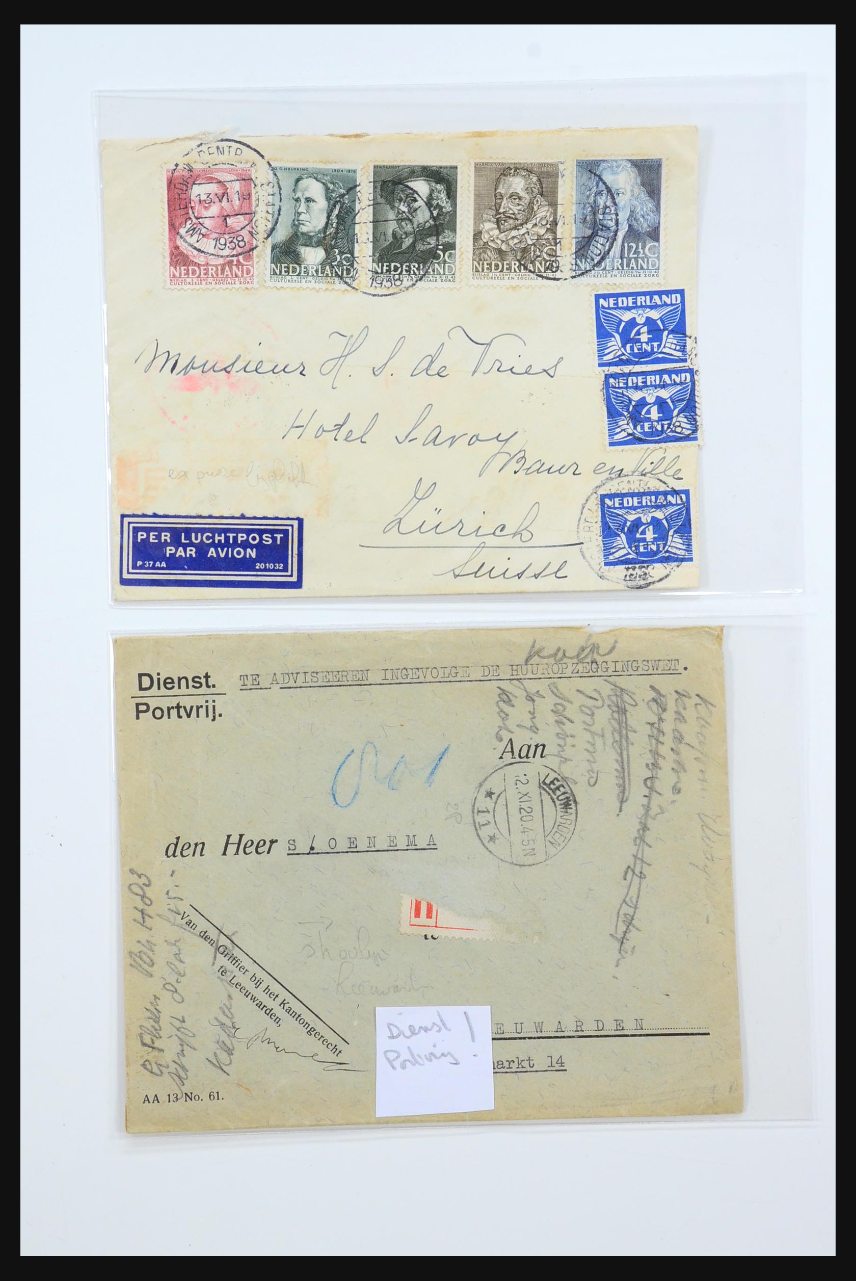 31360 0045 - 31360 Netherlands covers 1852-1960.