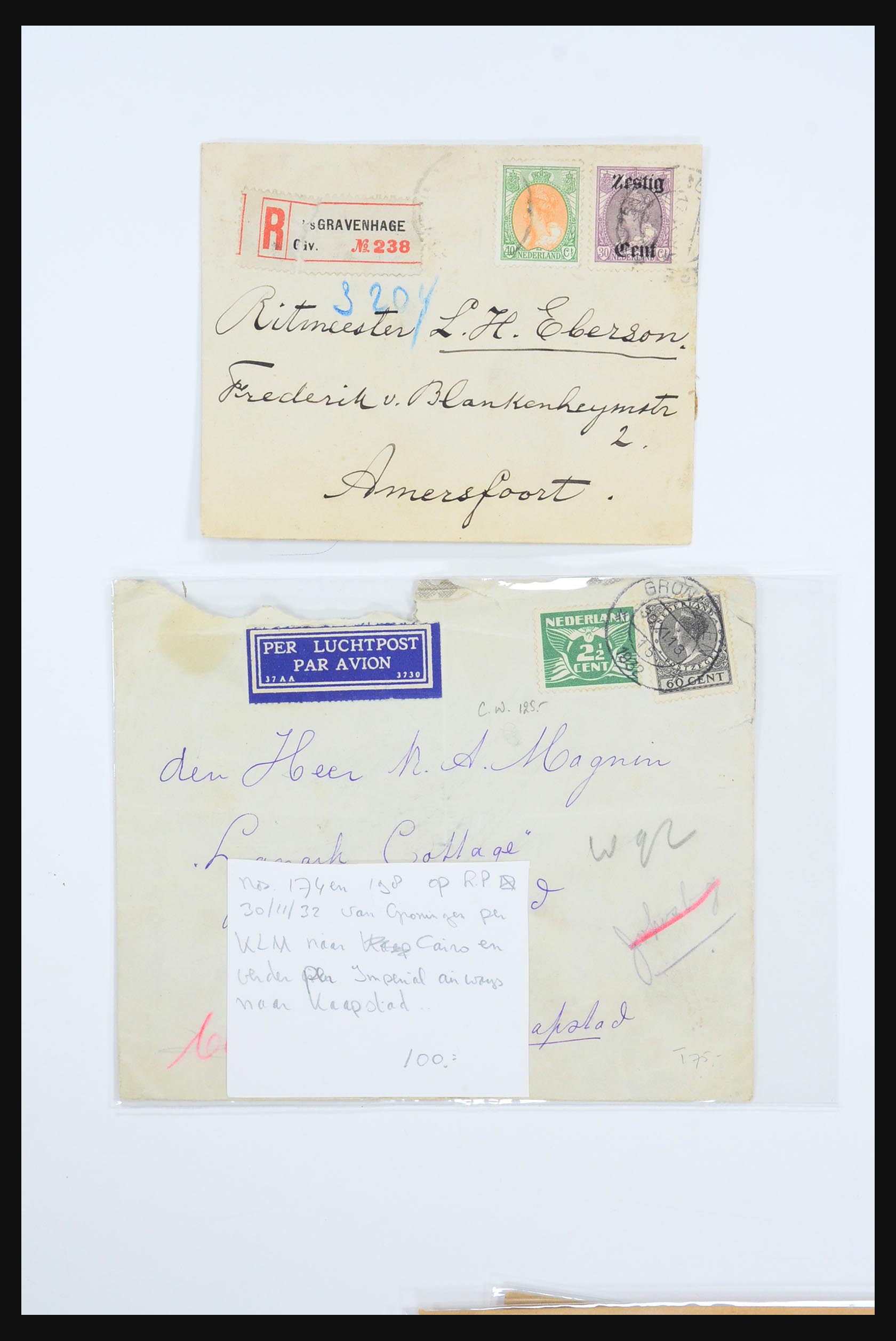 31360 0048 - 31360 Netherlands covers 1852-1960.
