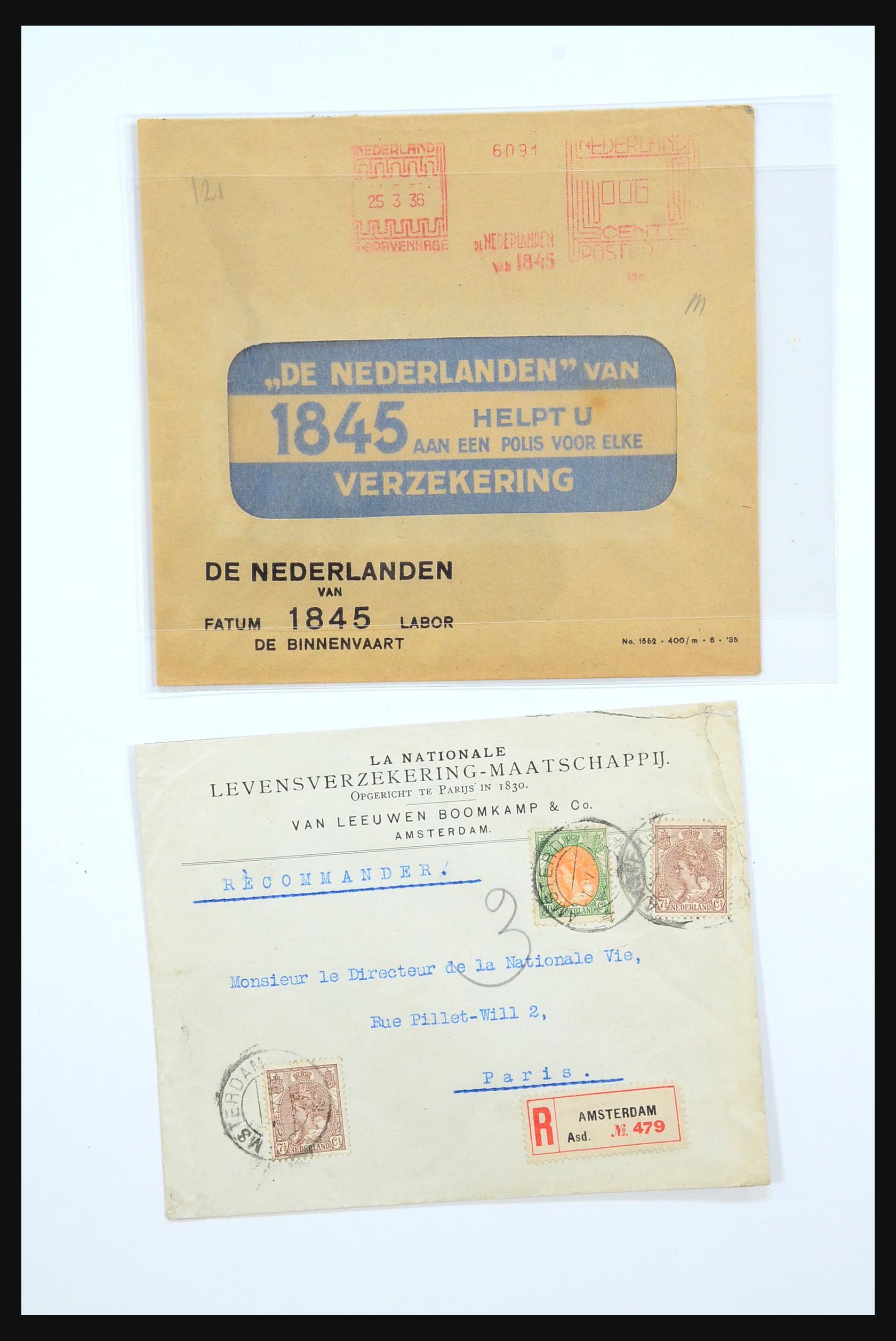 31360 0051 - 31360 Netherlands covers 1852-1960.