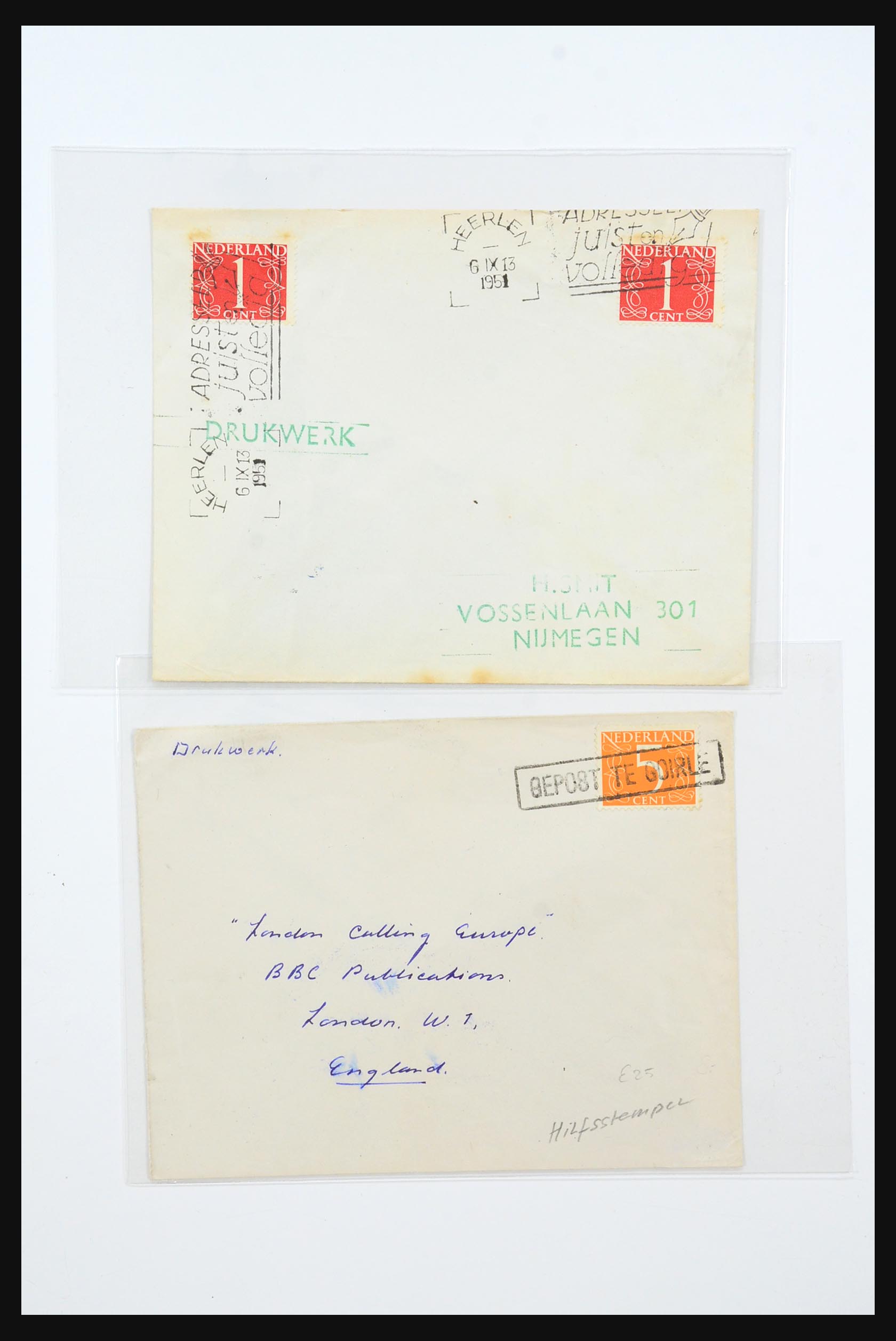 31360 0066 - 31360 Netherlands covers 1852-1960.