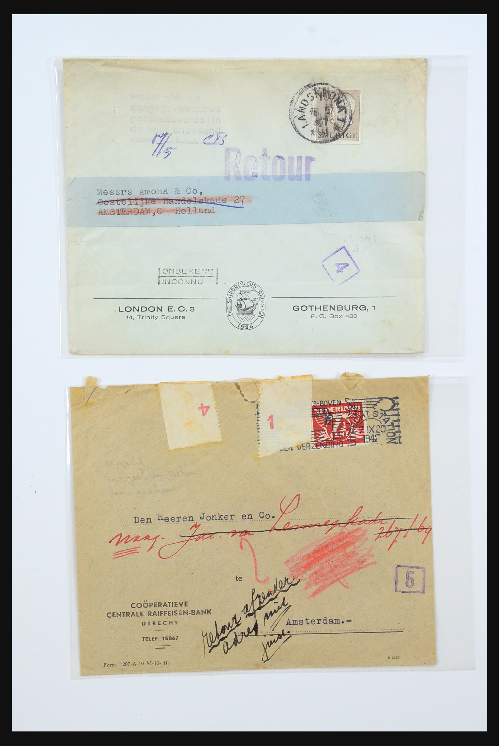 31360 0071 - 31360 Netherlands covers 1852-1960.