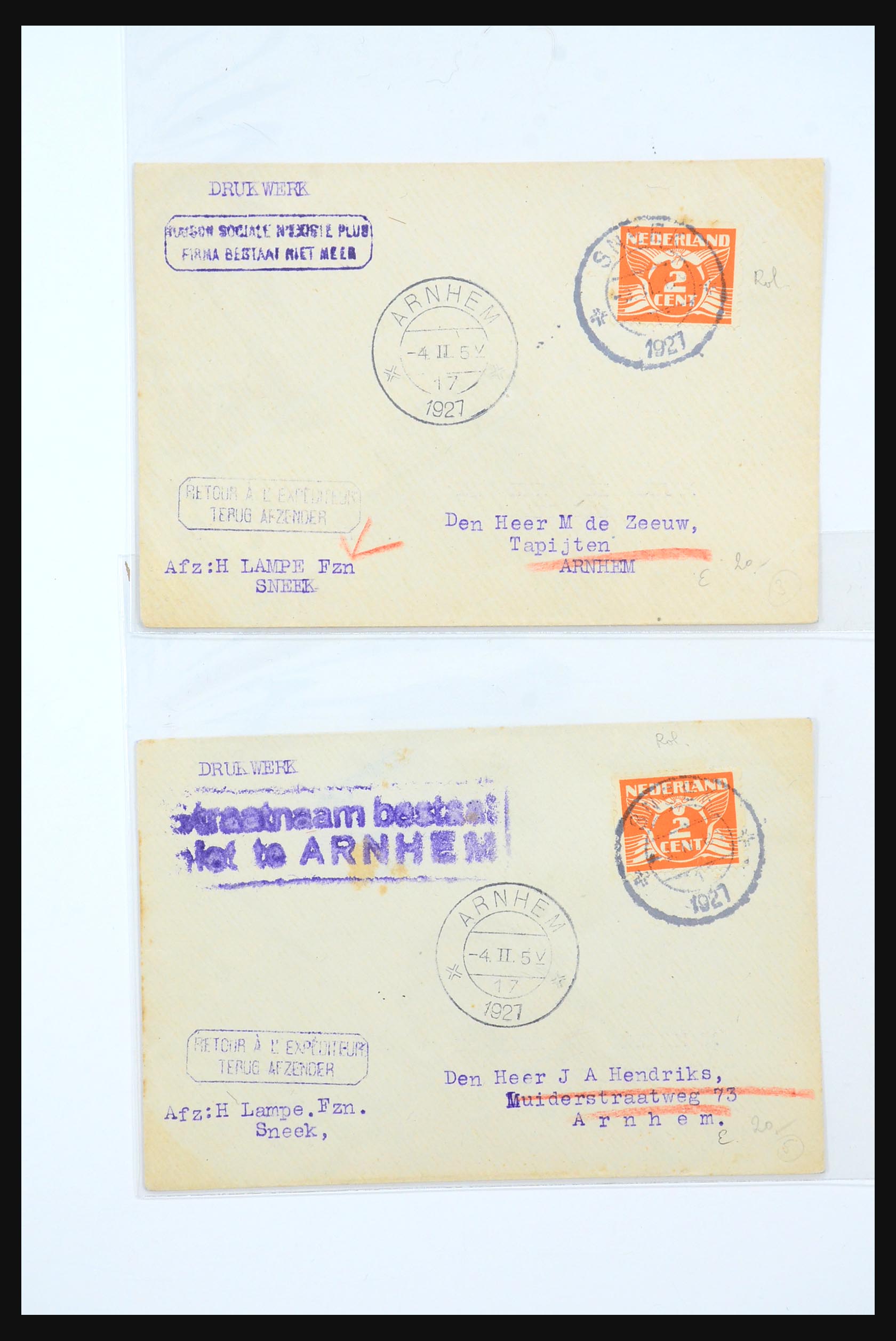 31360 0075 - 31360 Netherlands covers 1852-1960.