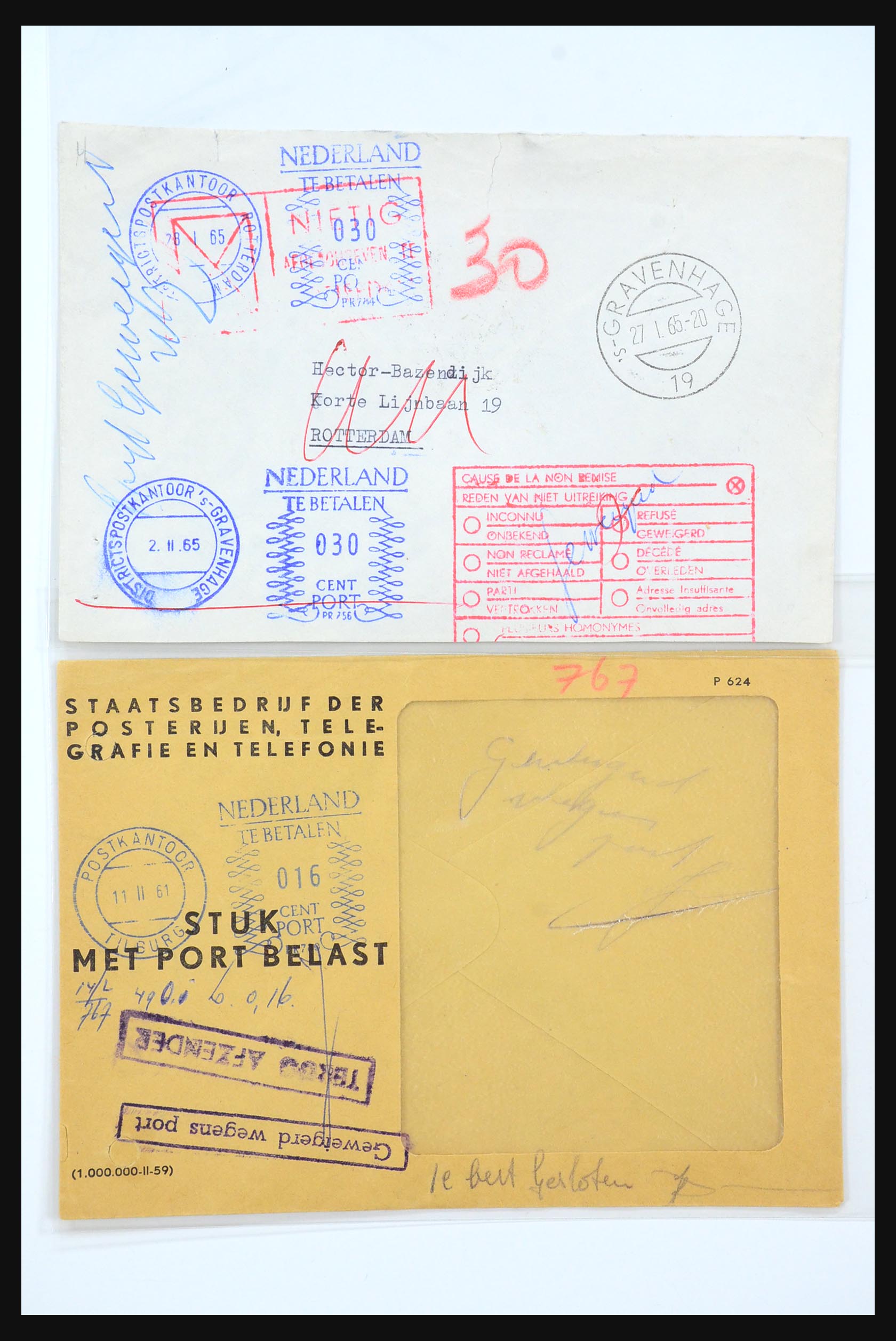 31360 0076 - 31360 Netherlands covers 1852-1960.