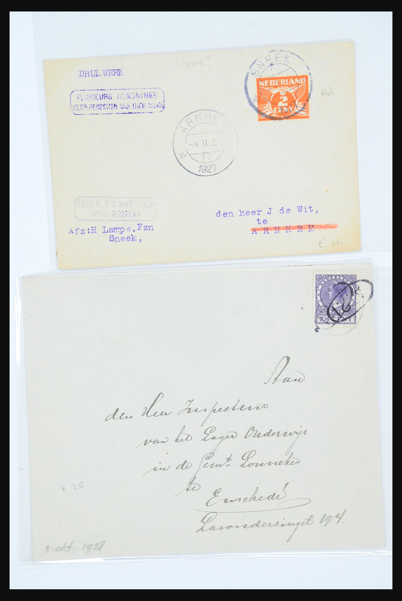 31360 0077 - 31360 Netherlands covers 1852-1960.