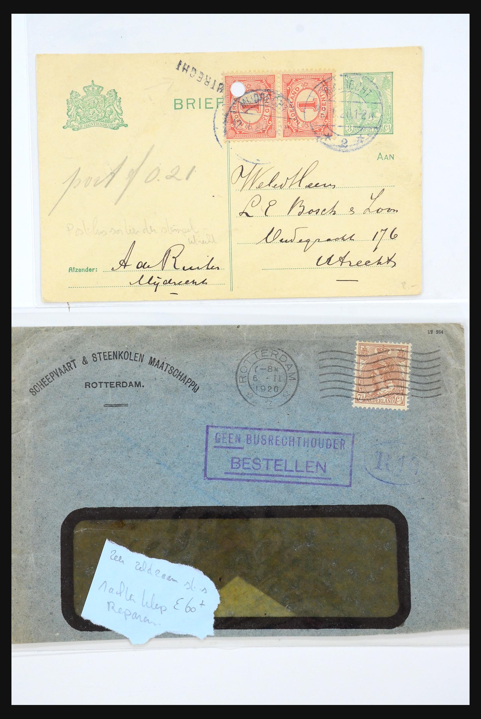 31360 0089 - 31360 Netherlands covers 1852-1960.