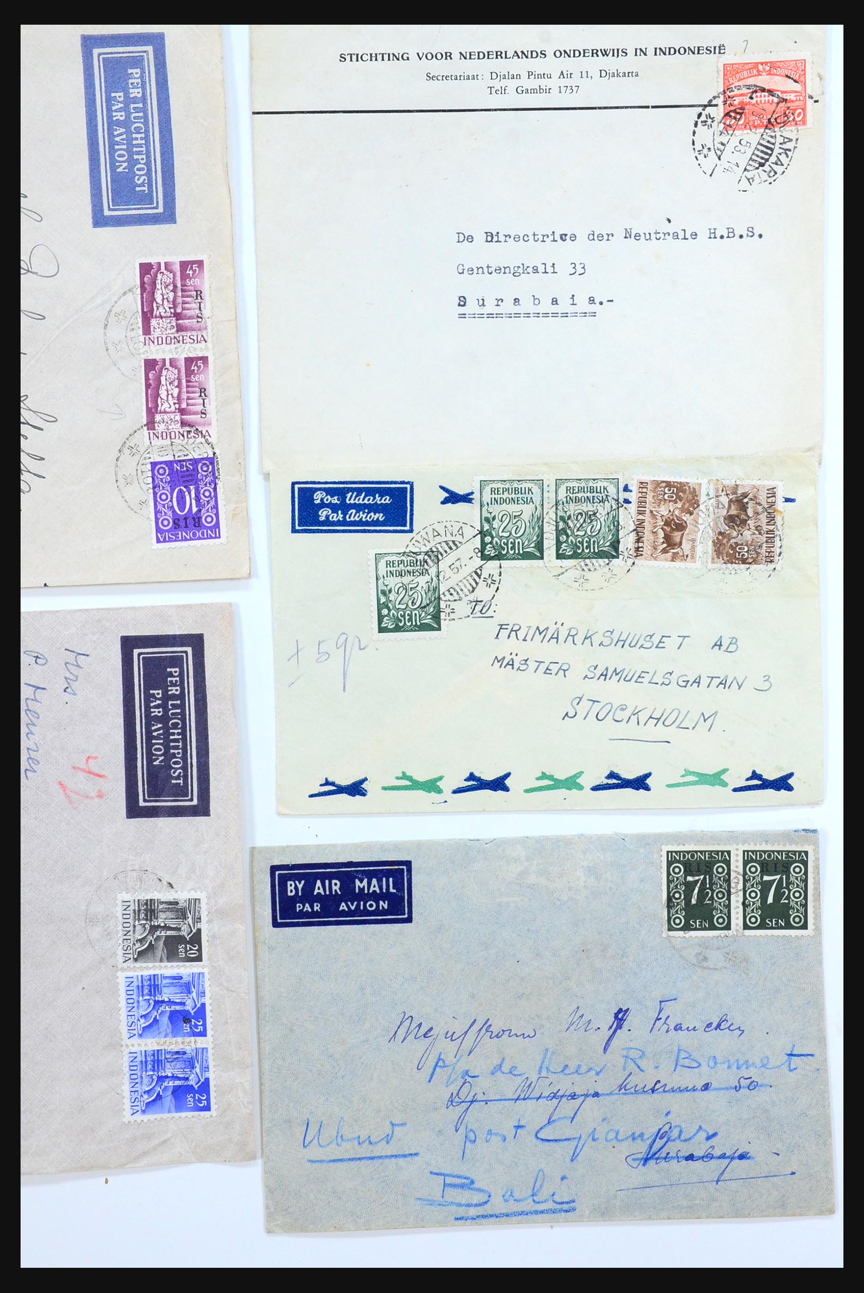 31361 031 - 31361 Netherlands Indies covers 1880-1950.