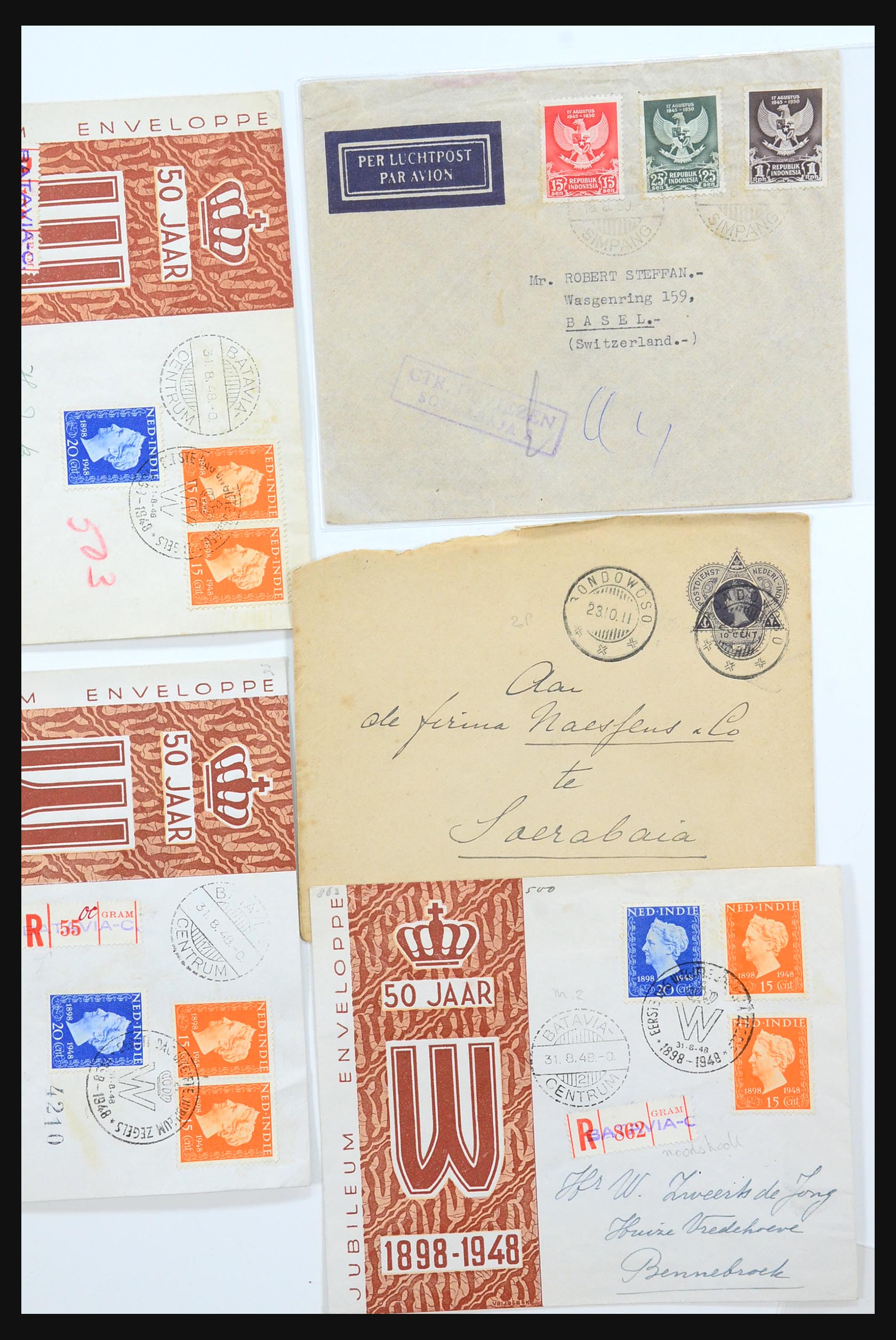 31361 036 - 31361 Netherlands Indies covers 1880-1950.