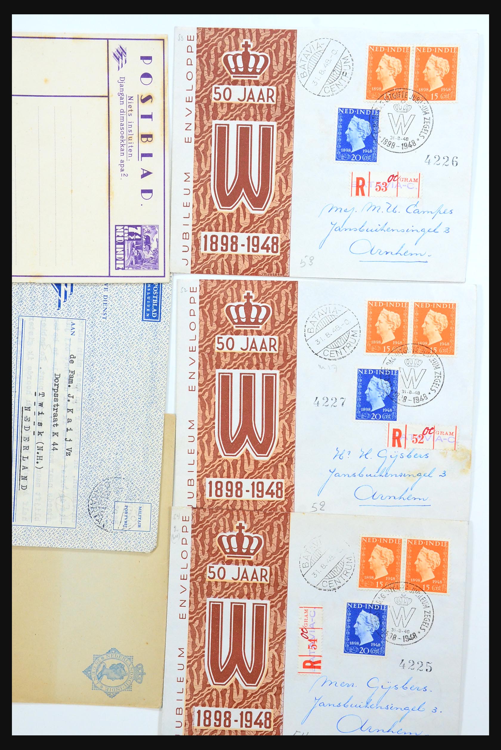 31361 037 - 31361 Netherlands Indies covers 1880-1950.