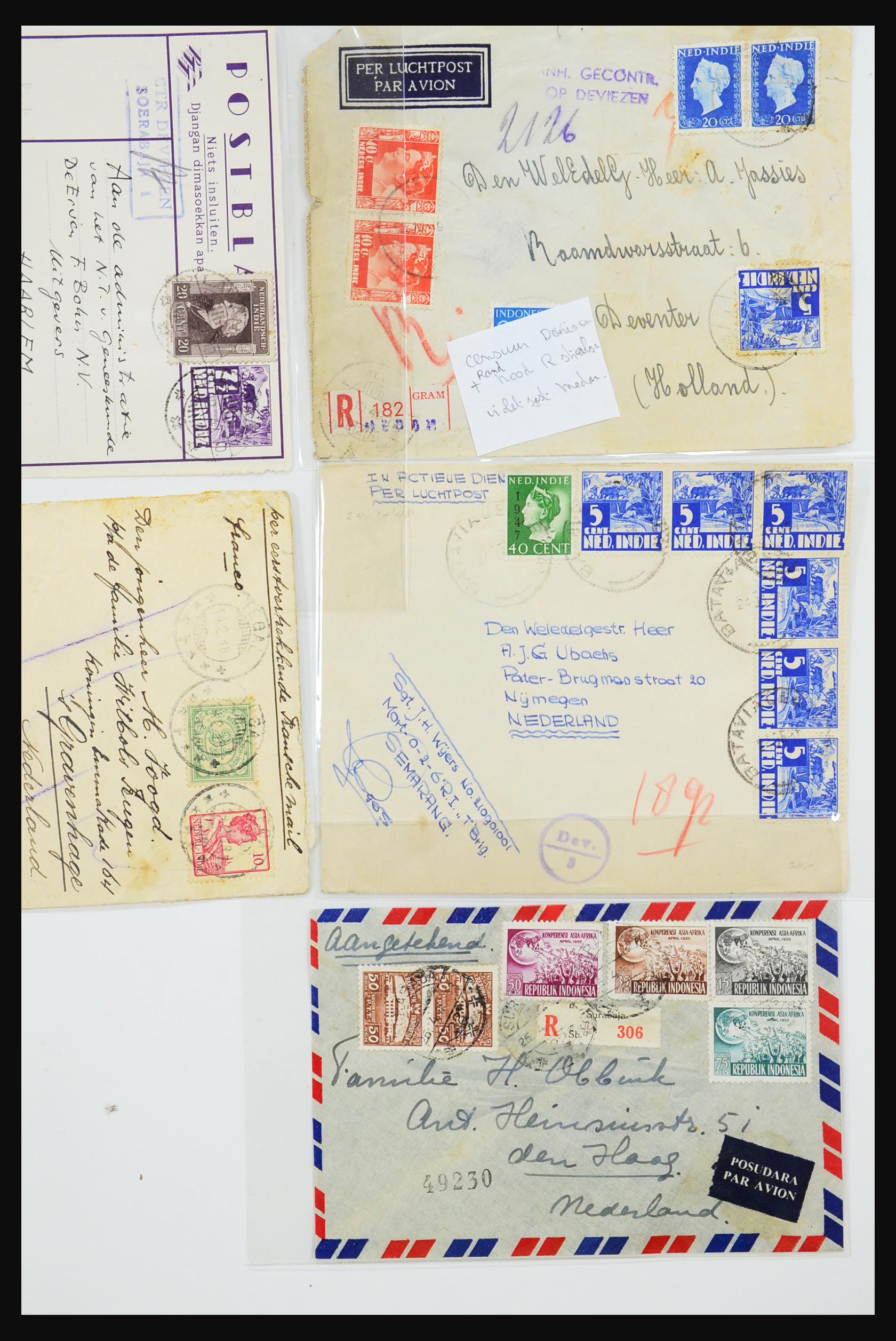 31361 049 - 31361 Netherlands Indies covers 1880-1950.