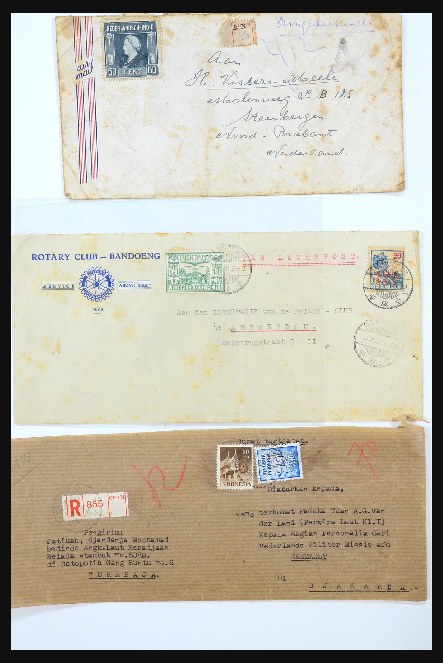 31361 093 - 31361 Netherlands Indies covers 1880-1950.