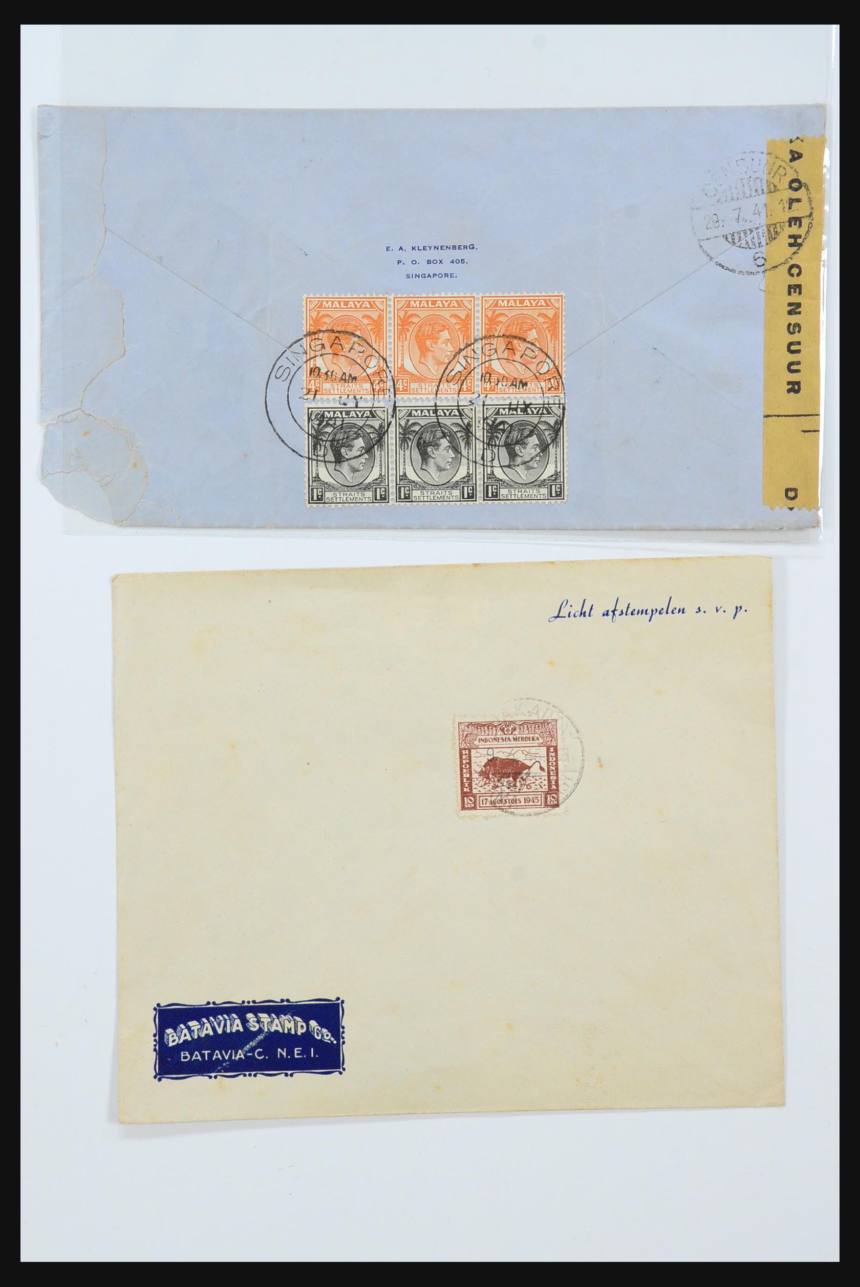 31362 023 - 31362 Netherlands Indies Japanese occupation covers 1942-1945.