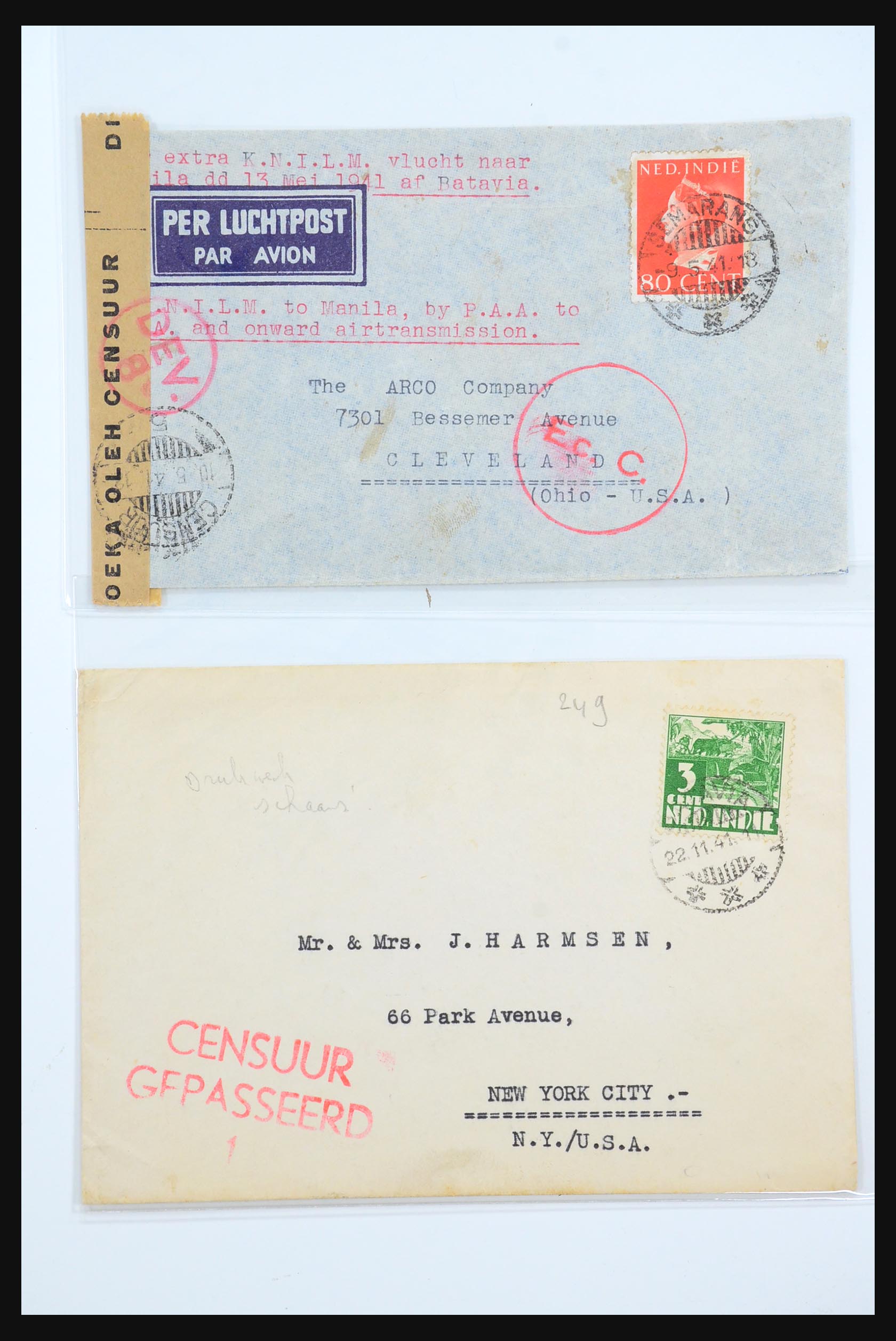 31362 105 - 31362 Netherlands Indies Japanese occupation covers 1942-1945.