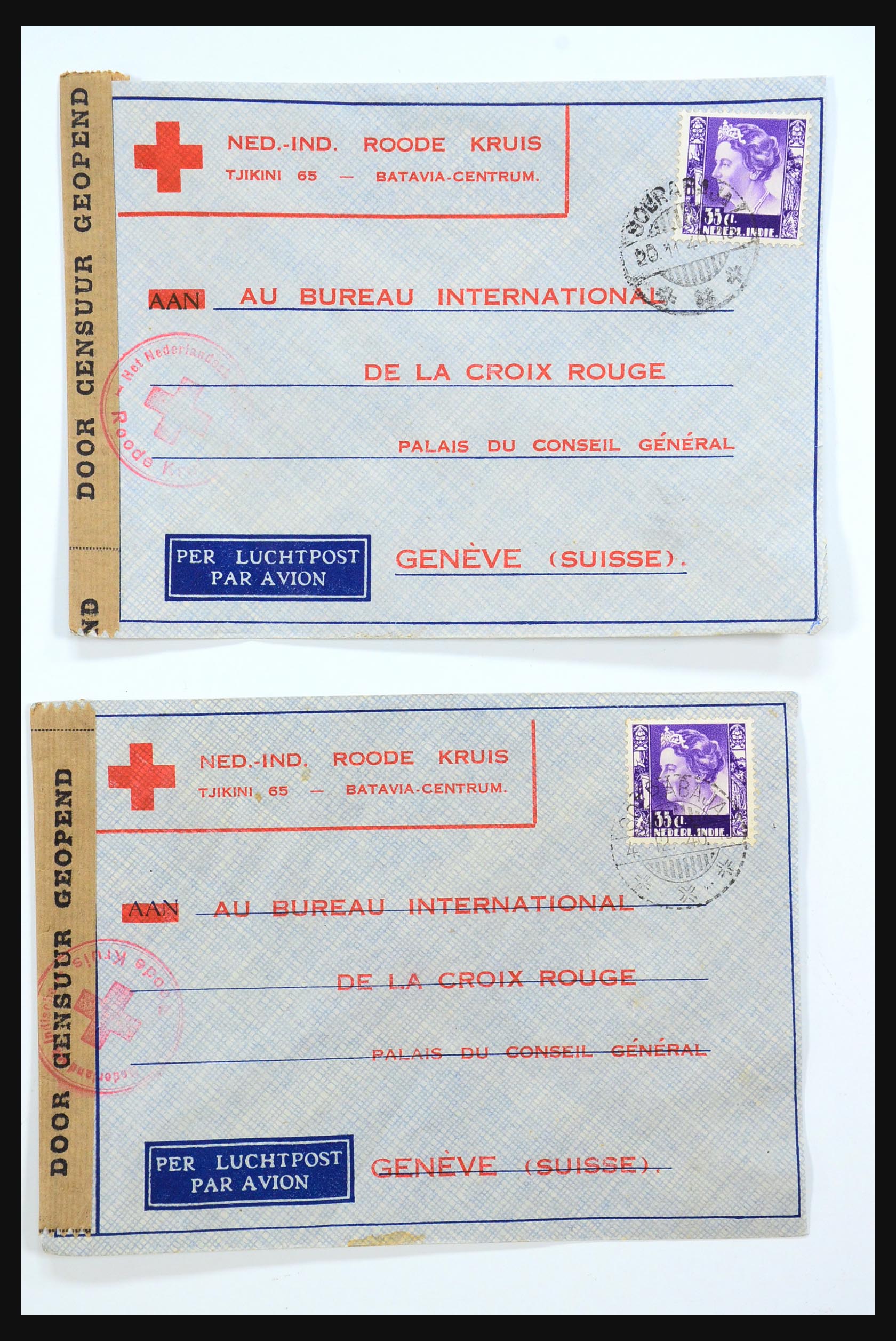 31362 110 - 31362 Netherlands Indies Japanese occupation covers 1942-1945.