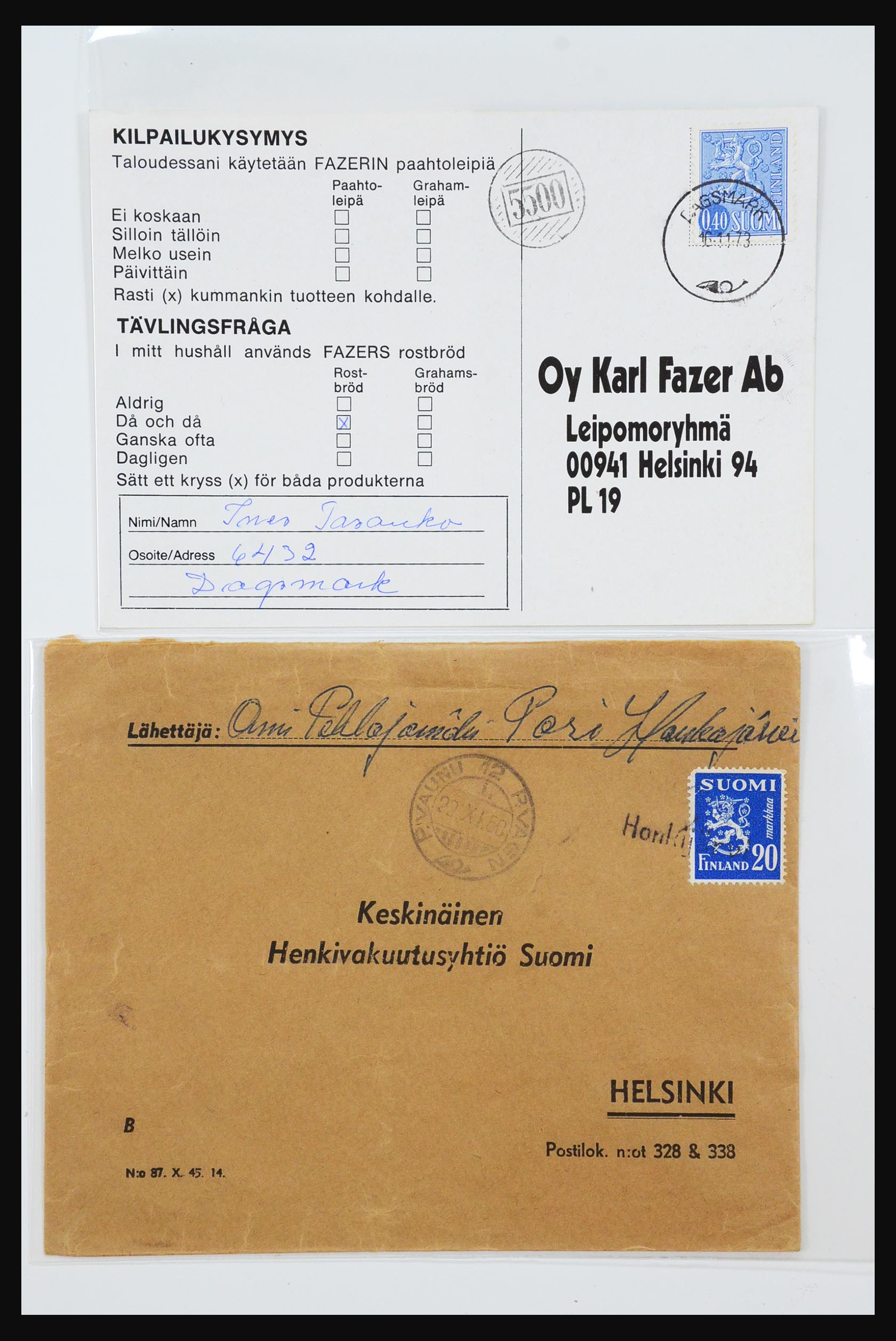 31363 028 - 31363 Finland brieven 1874-1974.