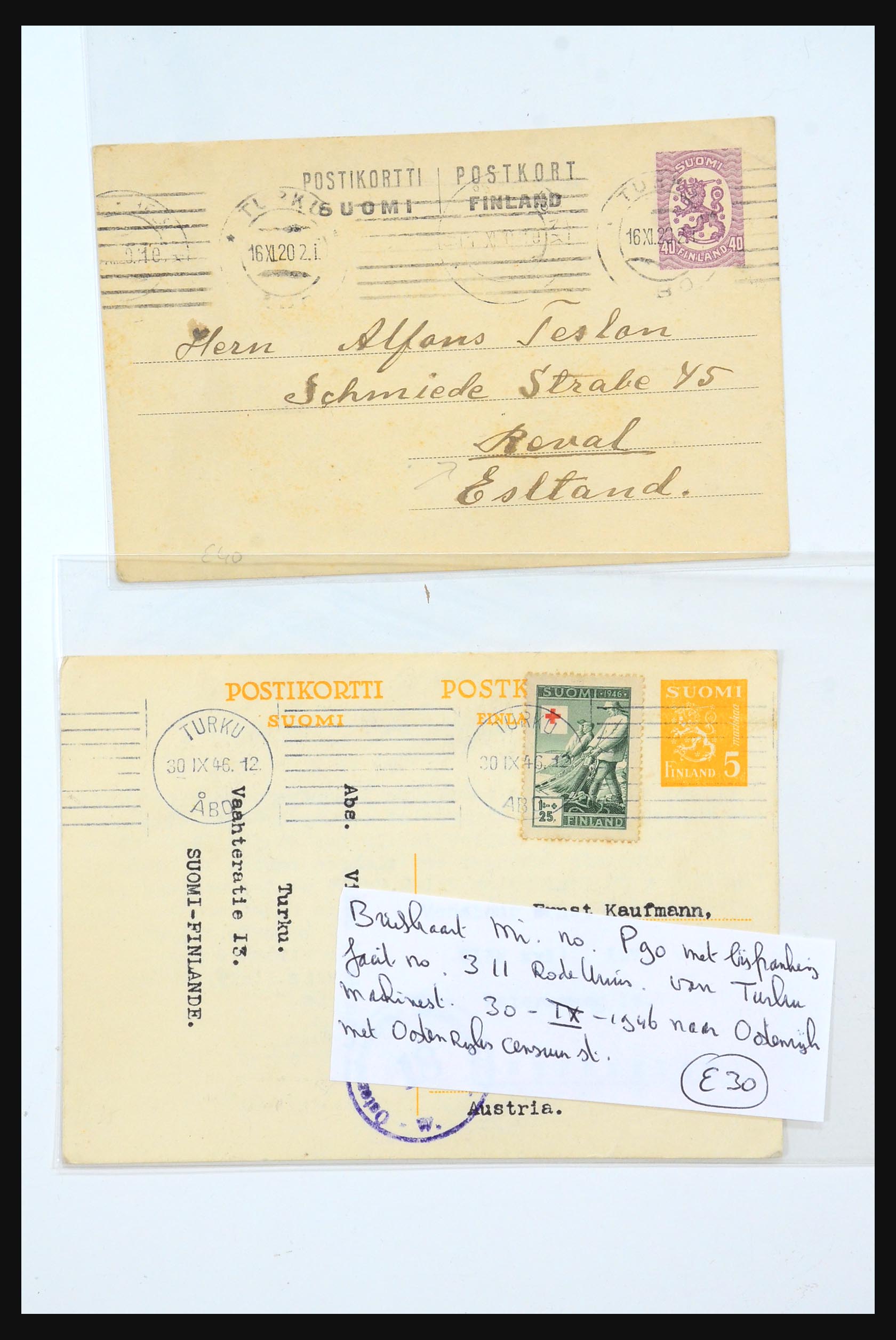 31363 039 - 31363 Finland brieven 1874-1974.