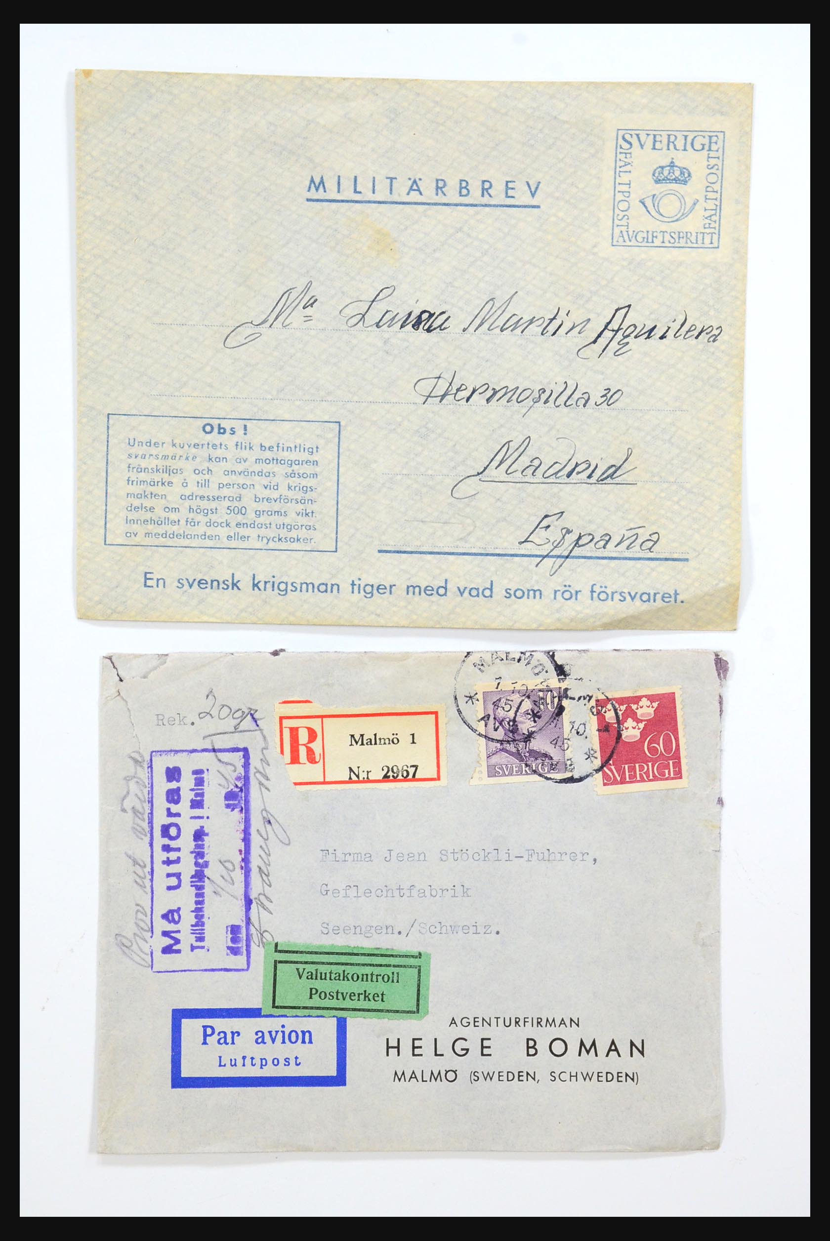 31364 001 - 31364 Zweden brieven 1864-1960.