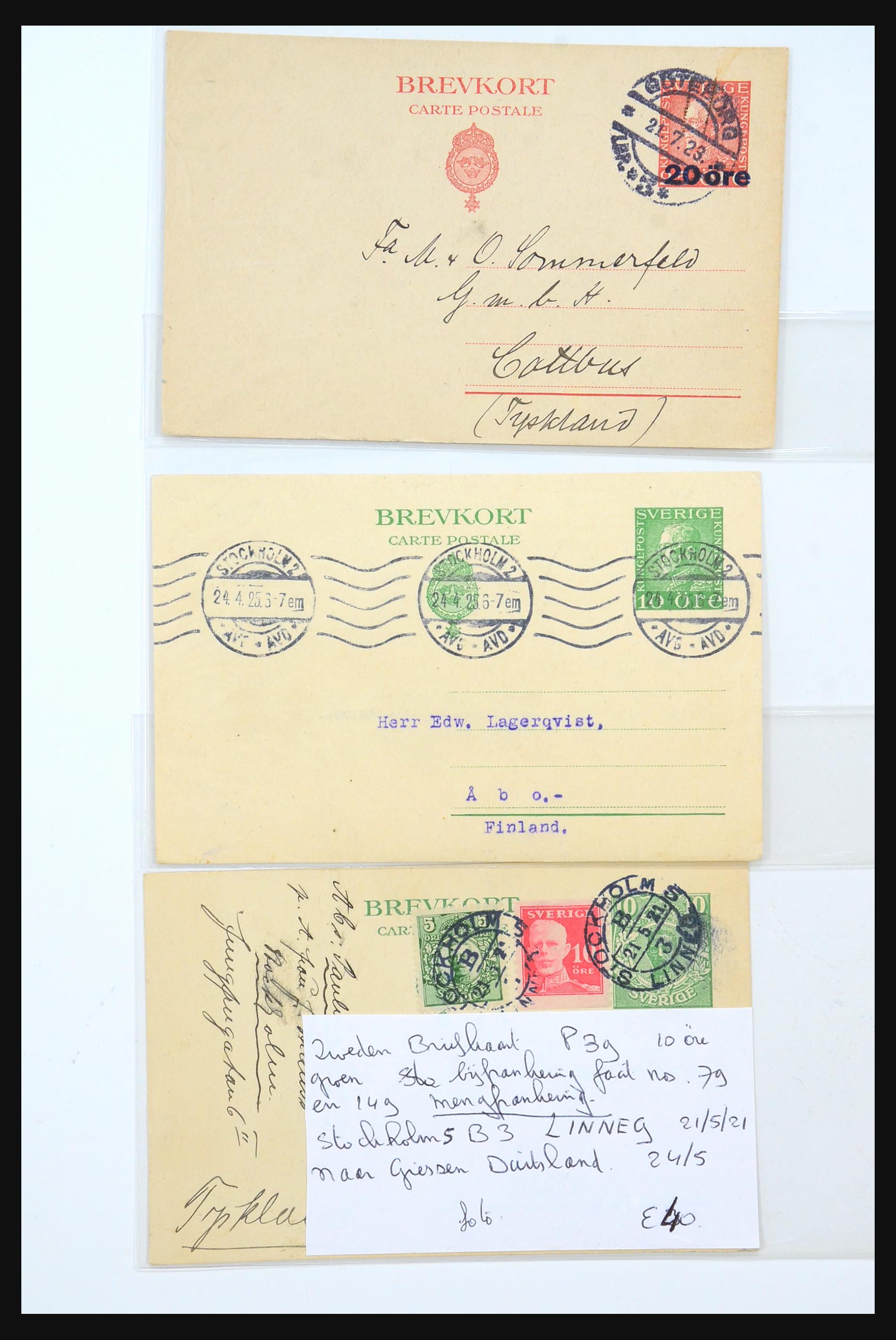 31364 039 - 31364 Zweden brieven 1864-1960.