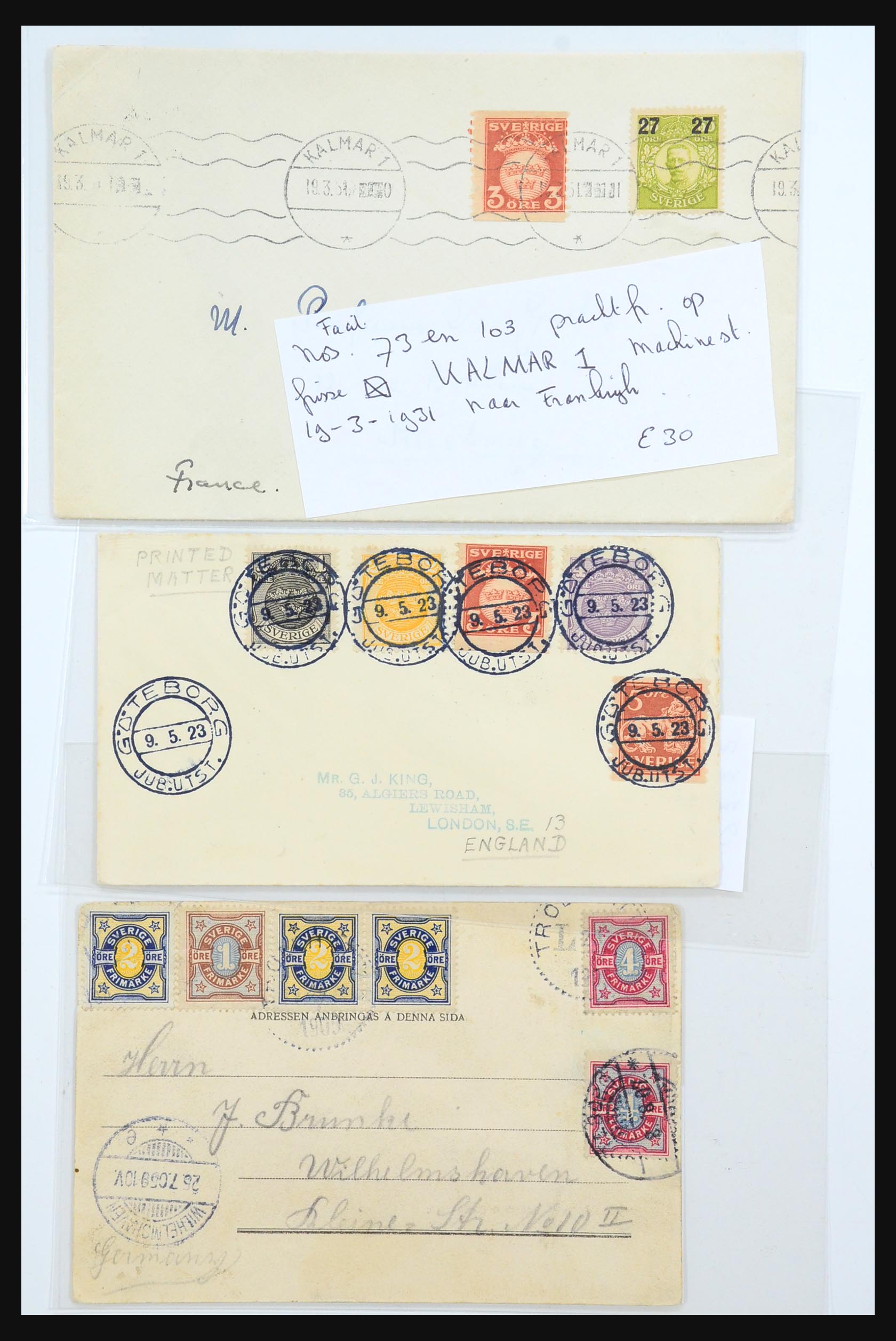 31364 043 - 31364 Zweden brieven 1864-1960.