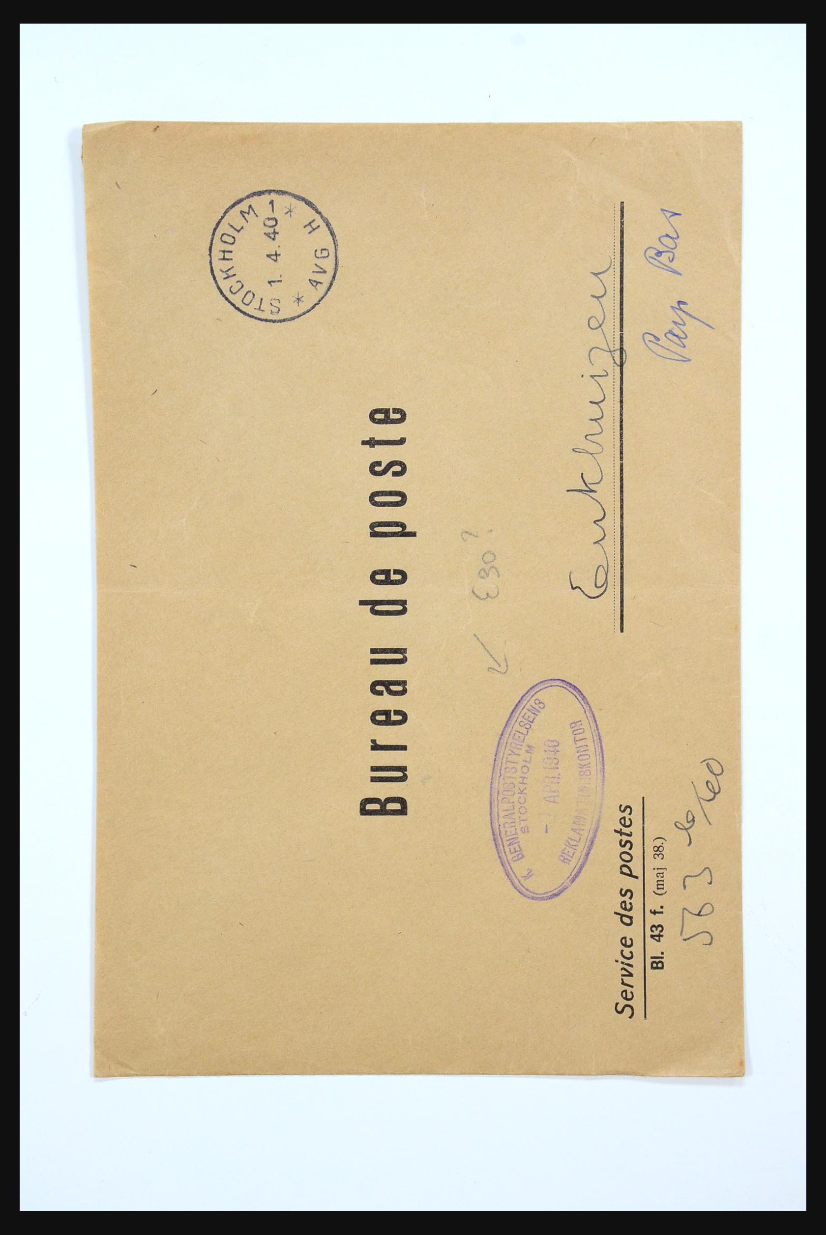 31364 063 - 31364 Zweden brieven 1864-1960.