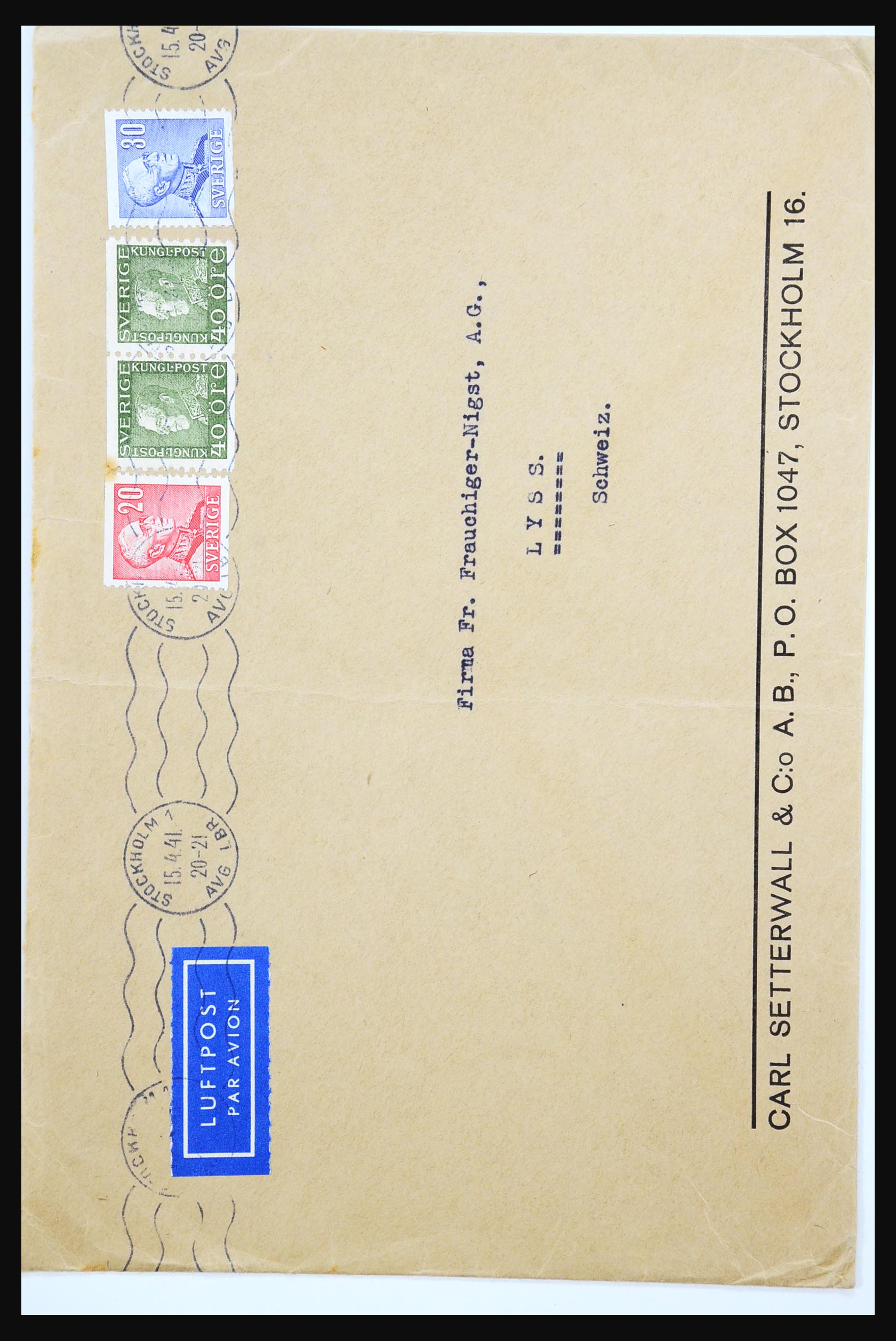 31364 080 - 31364 Sweden covers 1864-1960.