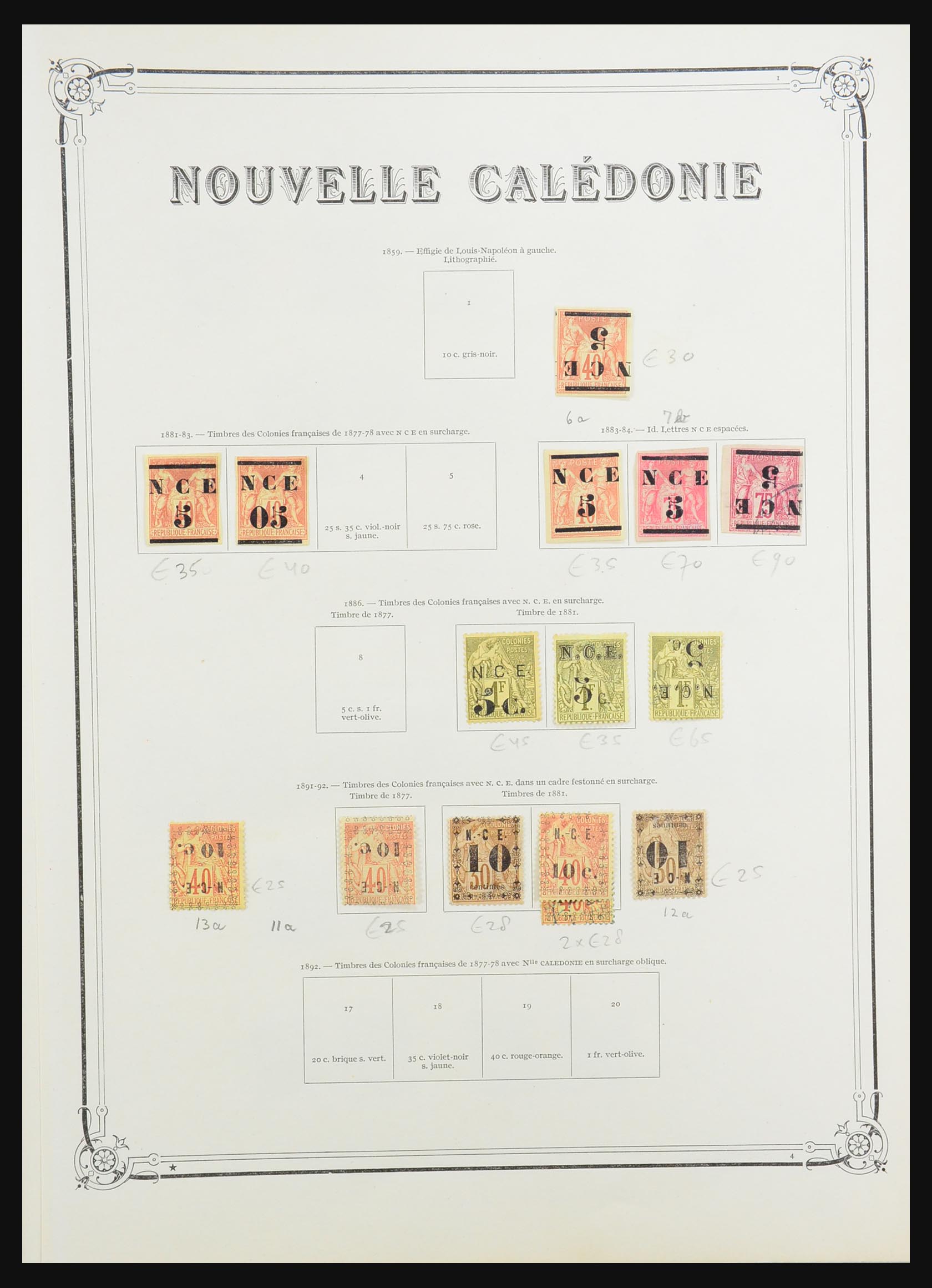 31382 001 - 31382 Nieuw-Caledonië 1859-1995.