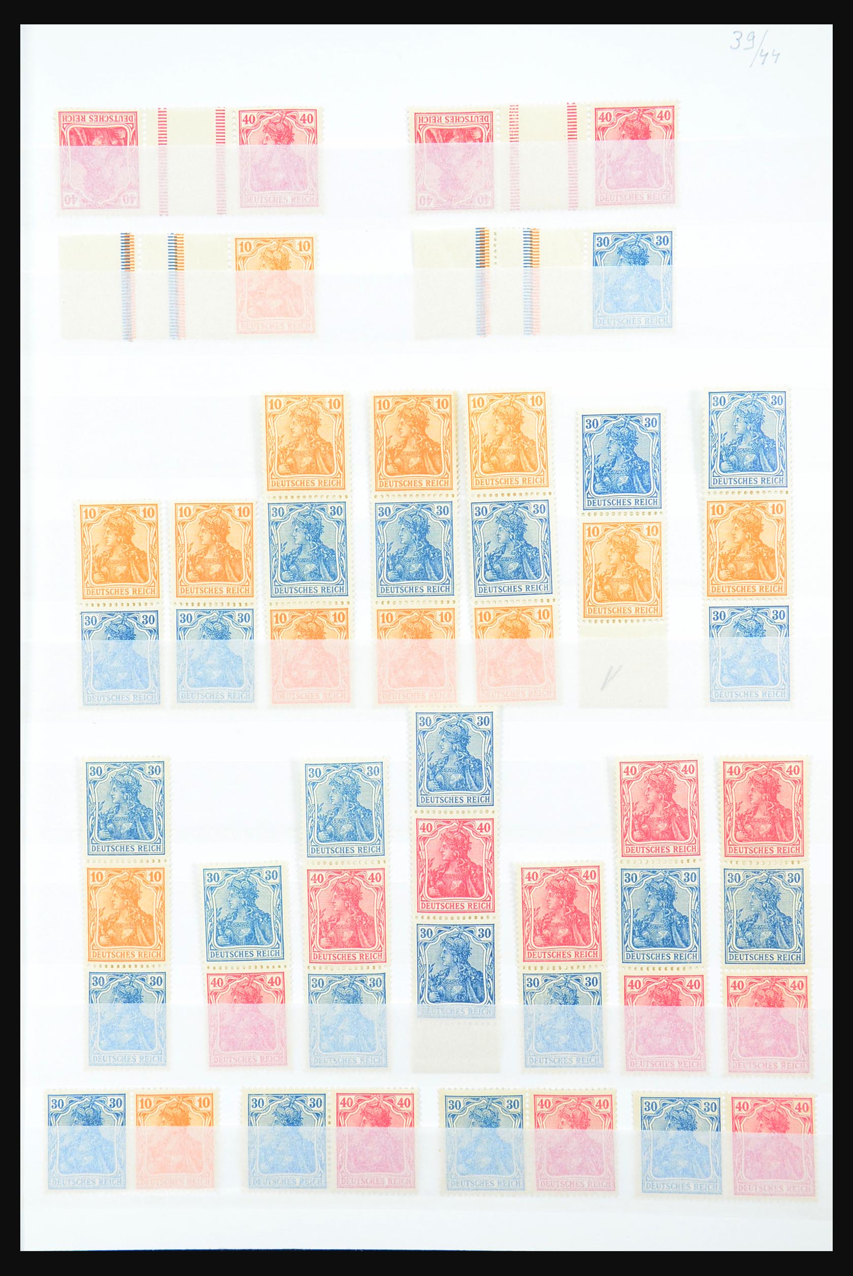 31391 003 - 31391 German Reich MNH combinations 1913-1941.