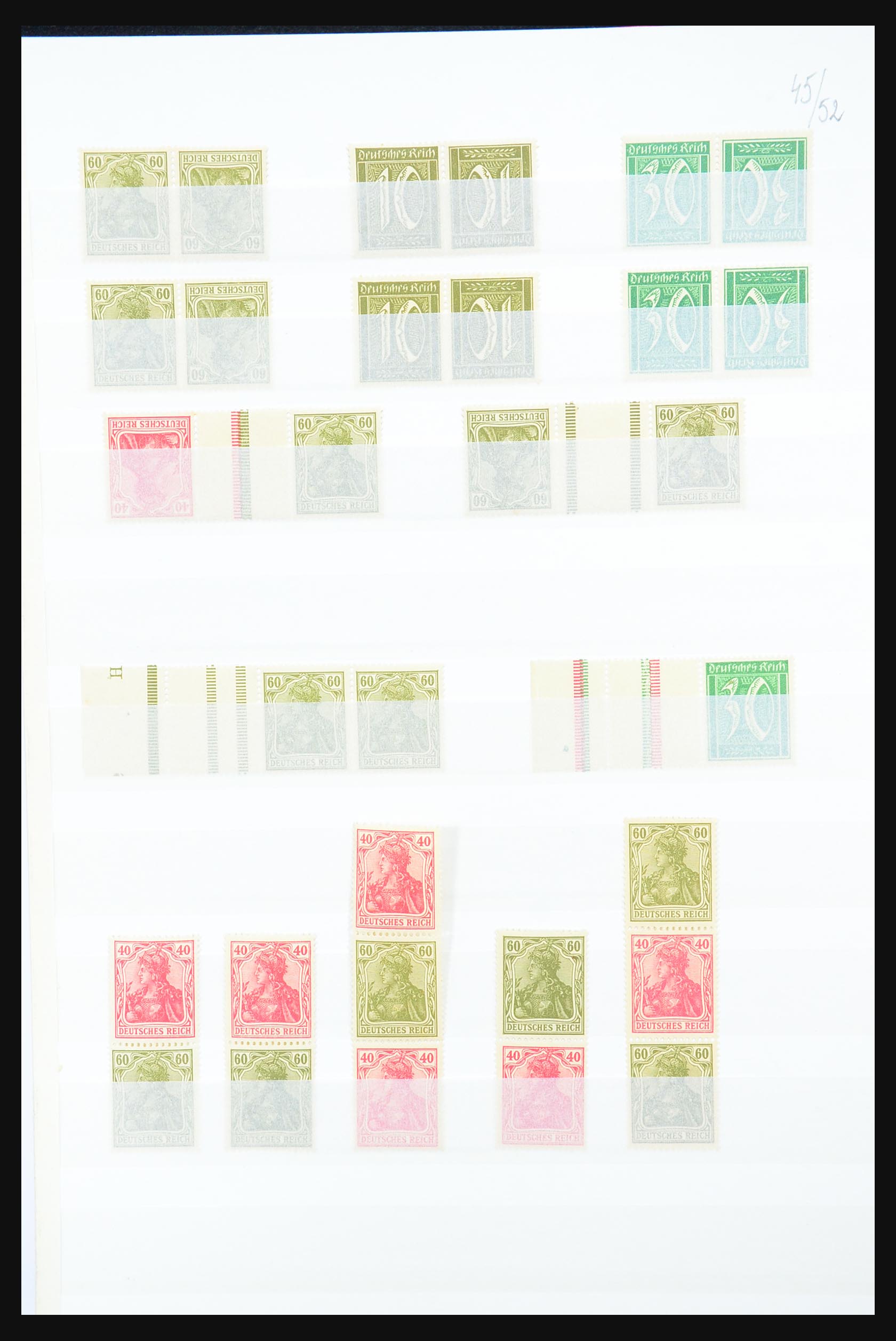 31391 004 - 31391 German Reich MNH combinations 1913-1941.