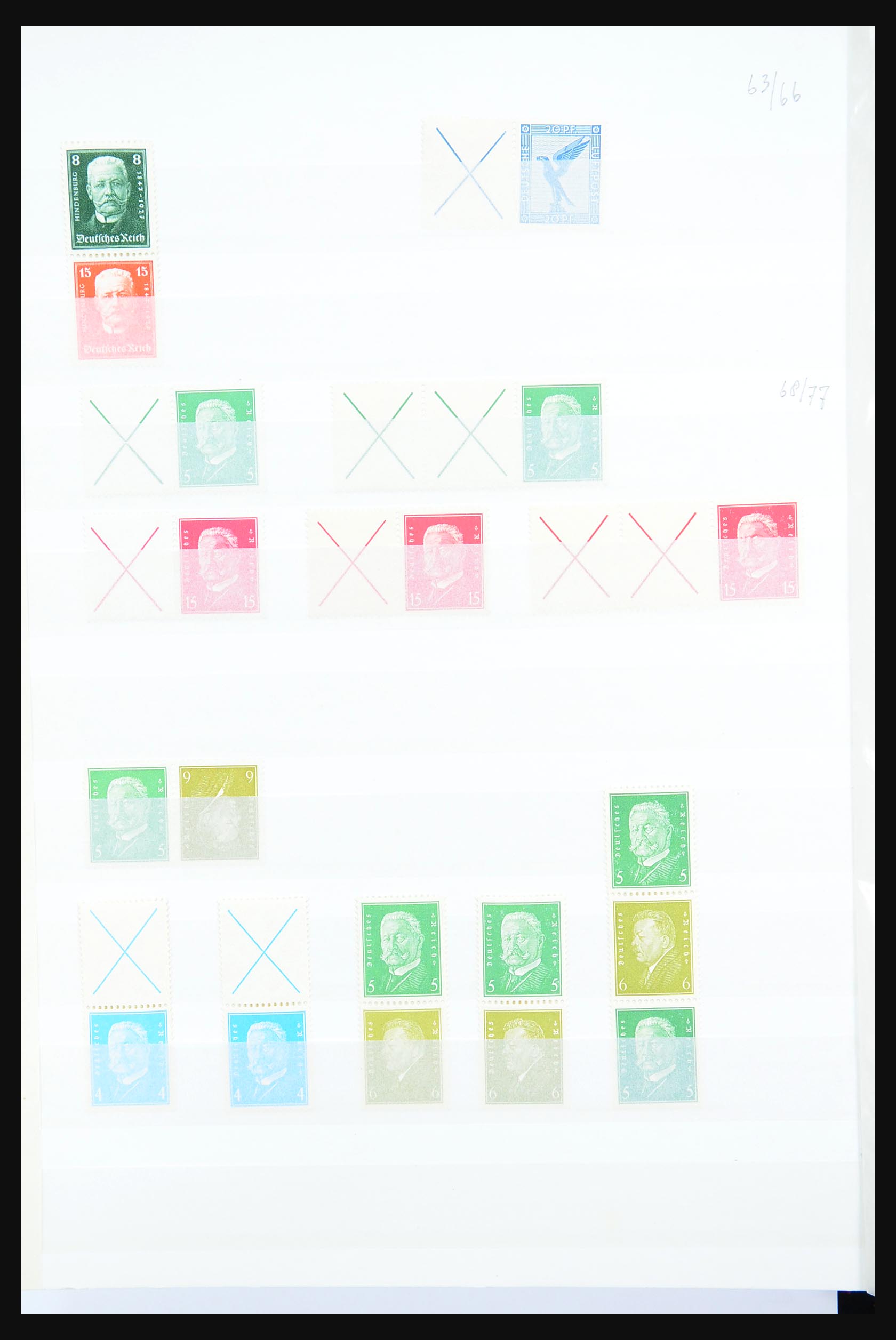 31391 006 - 31391 German Reich MNH combinations 1913-1941.