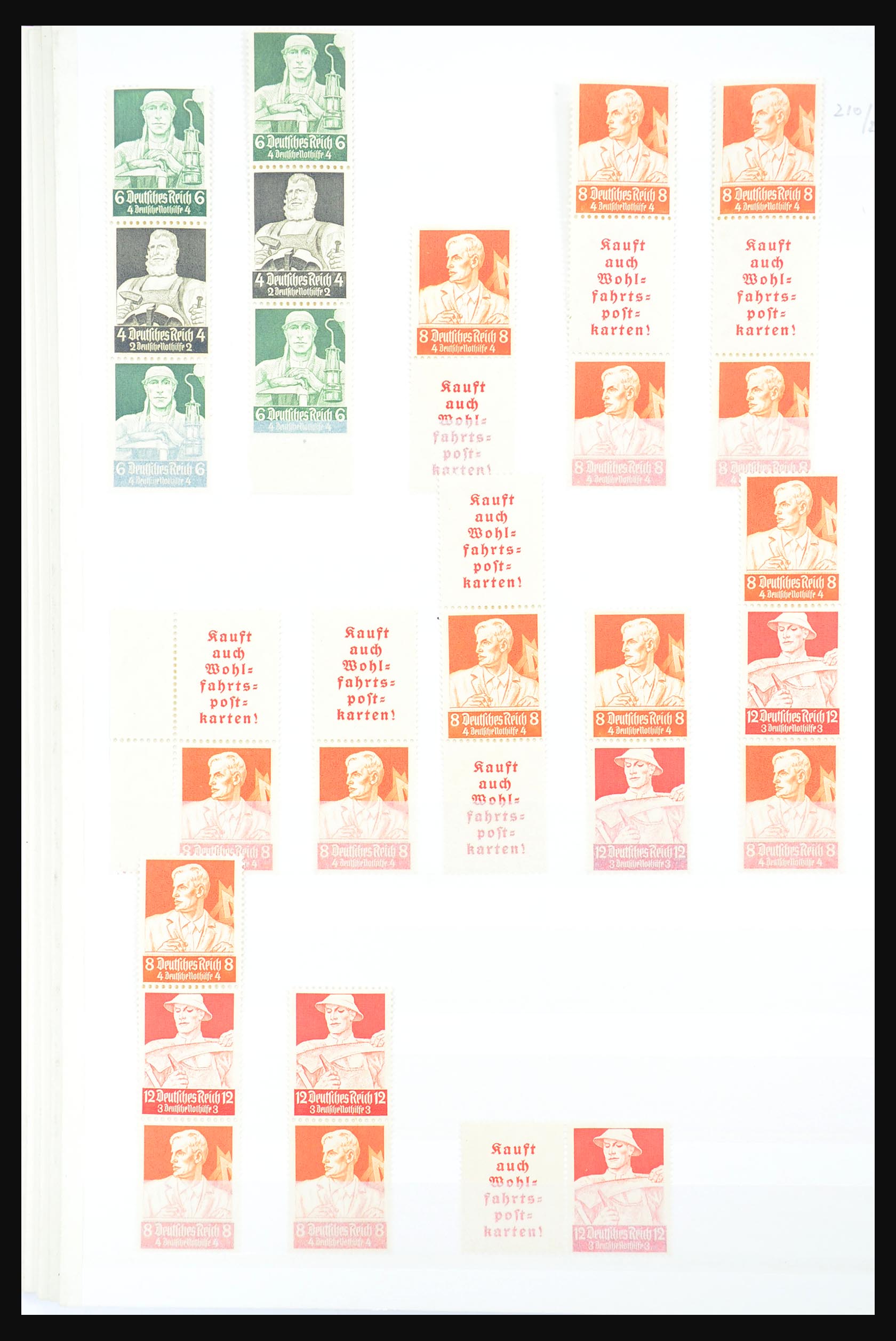 31391 024 - 31391 German Reich MNH combinations 1913-1941.