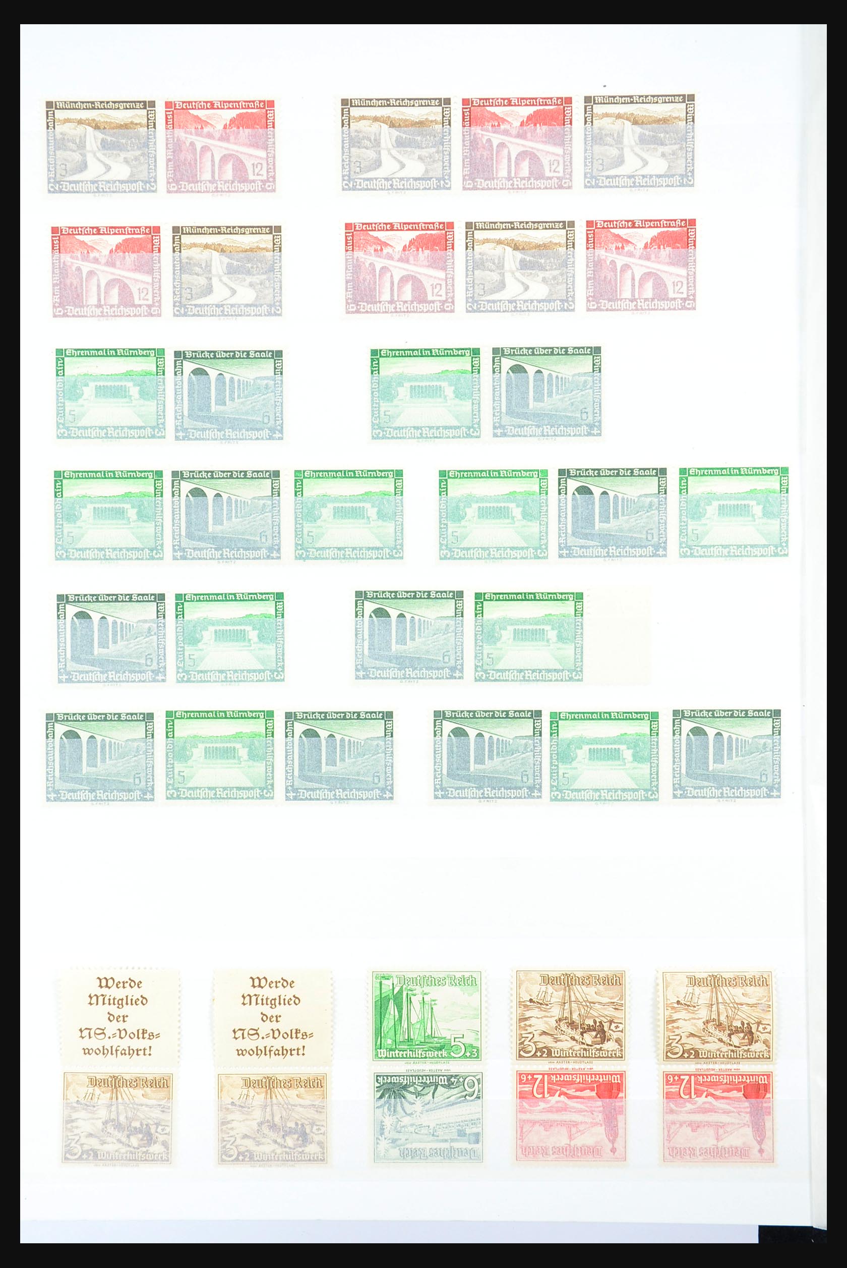 31391 028 - 31391 German Reich MNH combinations 1913-1941.