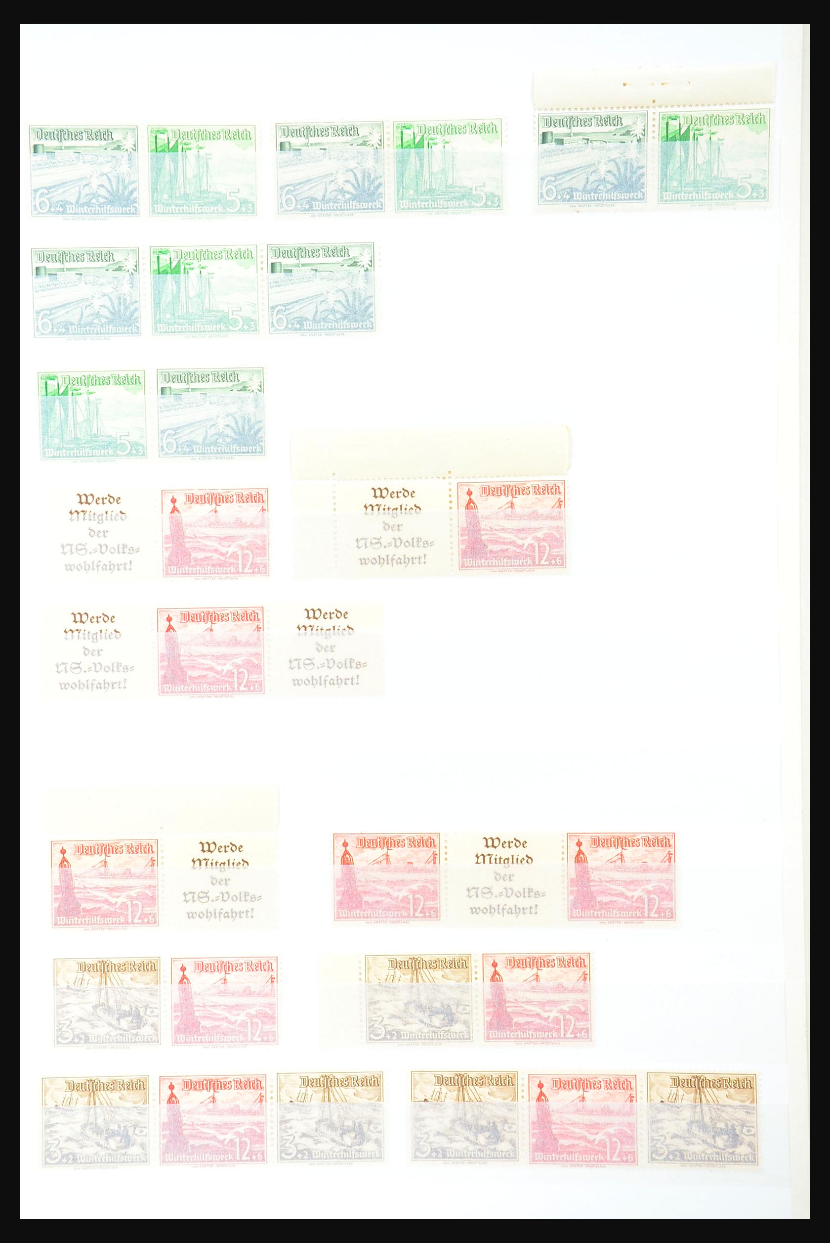 31391 029 - 31391 German Reich MNH combinations 1913-1941.