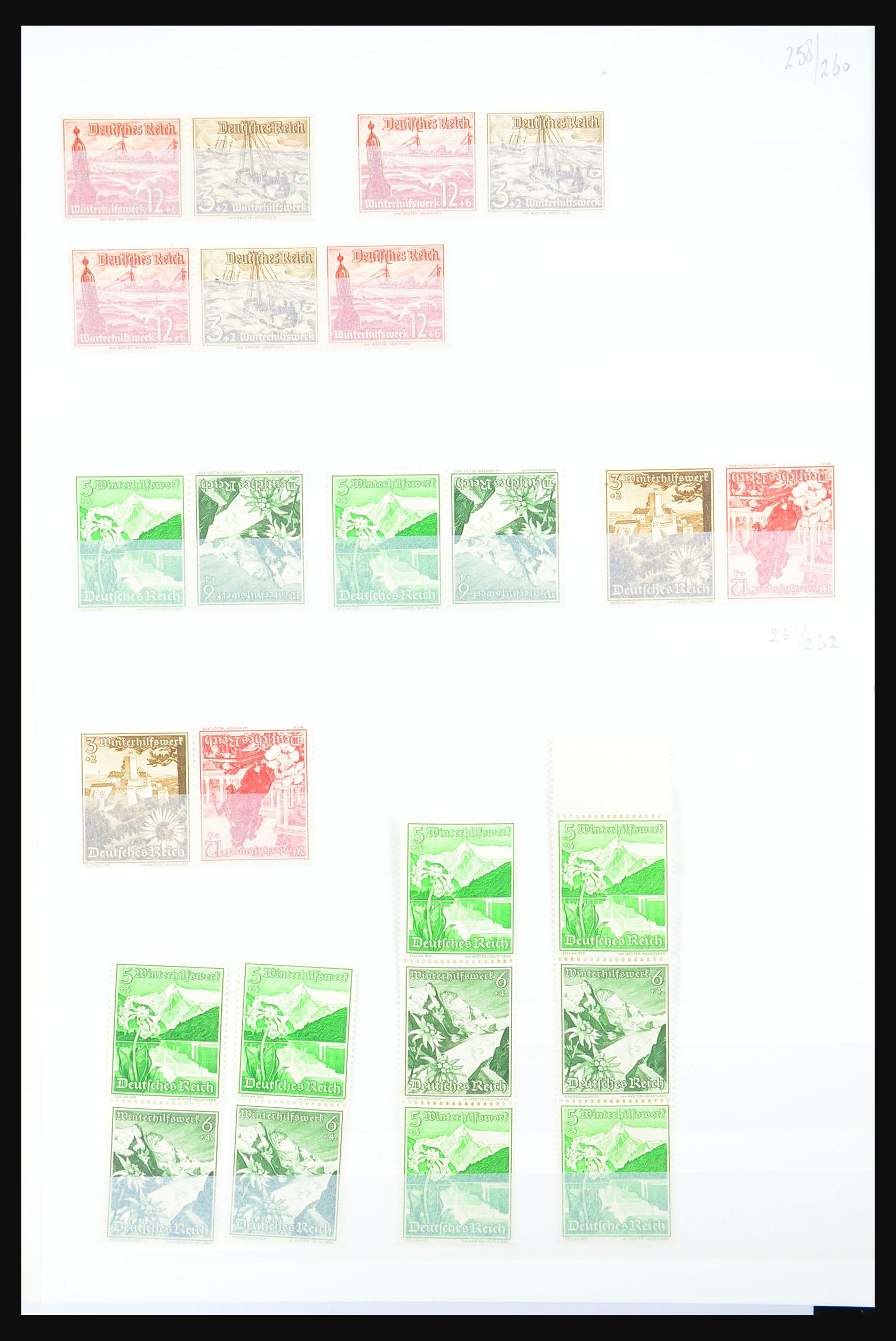 31391 030 - 31391 German Reich MNH combinations 1913-1941.