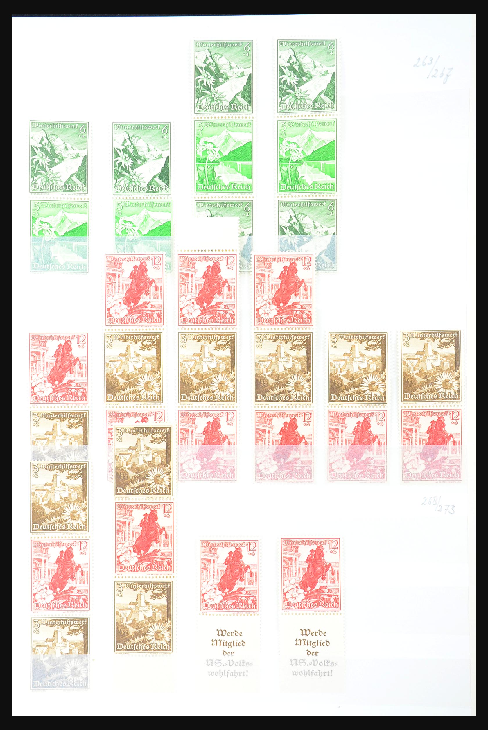 31391 031 - 31391 German Reich MNH combinations 1913-1941.